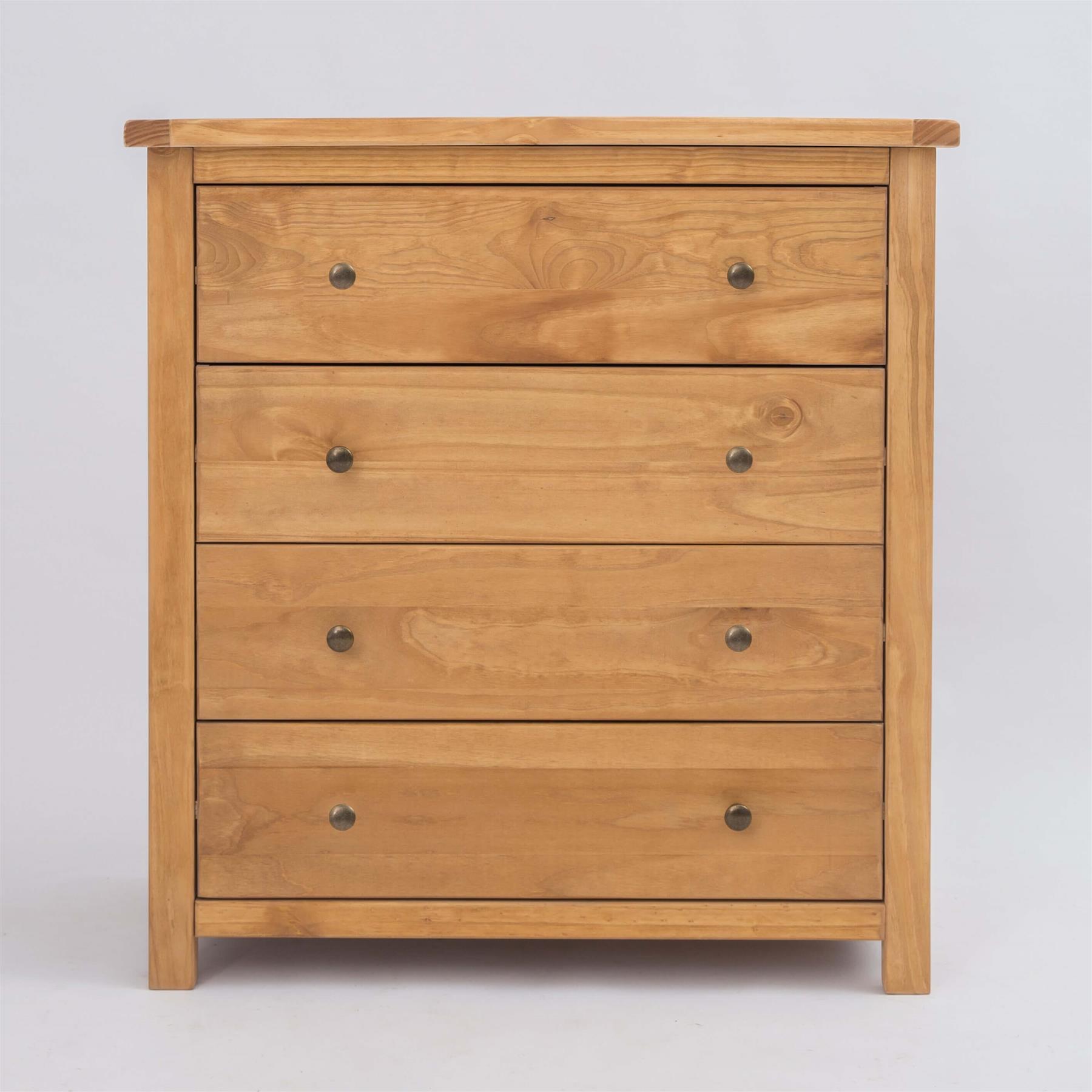 Chest of 4/5/6 Drawers Oak-effect Bedroom Furniture Storage Country Wood Unit - Picture 11 of 46