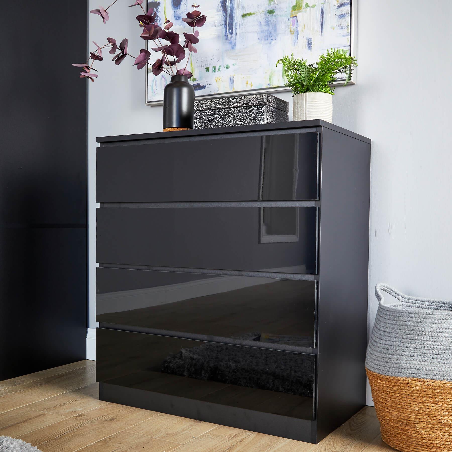 Cómoda 4/6 cajones amplio mueble de dormitorio unidad de almacenamiento organizador moderno - Imagen 4 de 42