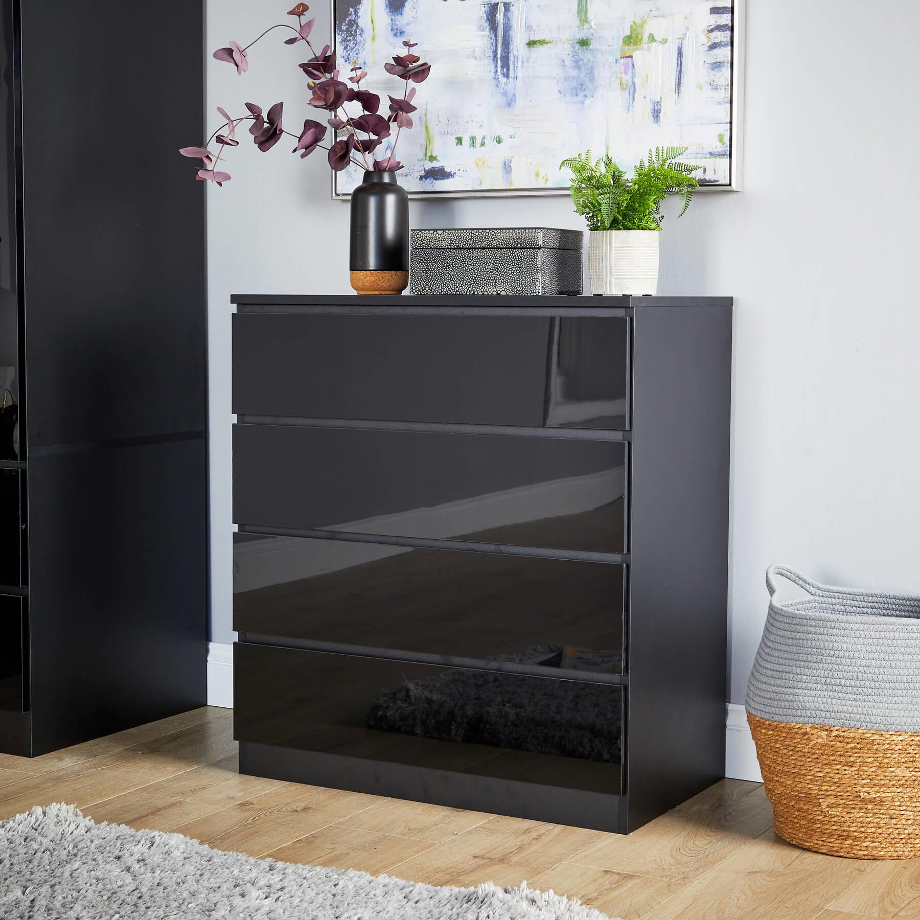 Cómoda 4/6 cajones amplio mueble de dormitorio unidad de almacenamiento organizador moderno - Imagen 2 de 42