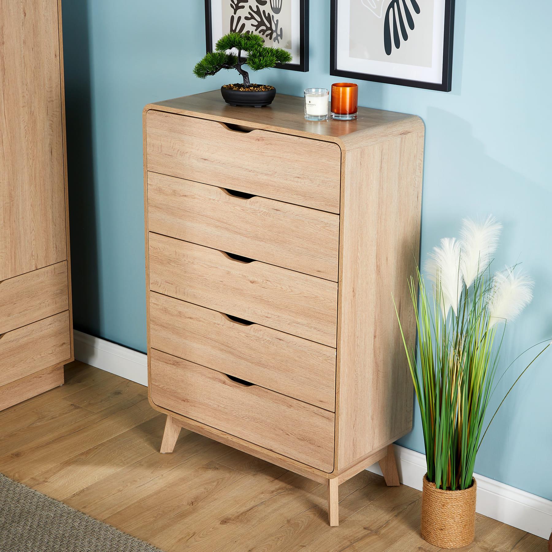 Chest of 4/5/6 Drawers Clothing Storage Organiser Bedroom Furniture Nightstand - Picture 12 of 25