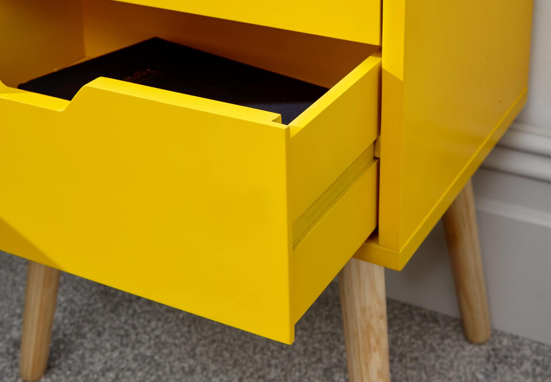 Bedside Tables 2 Drawer Nightstand Scandinavian Style