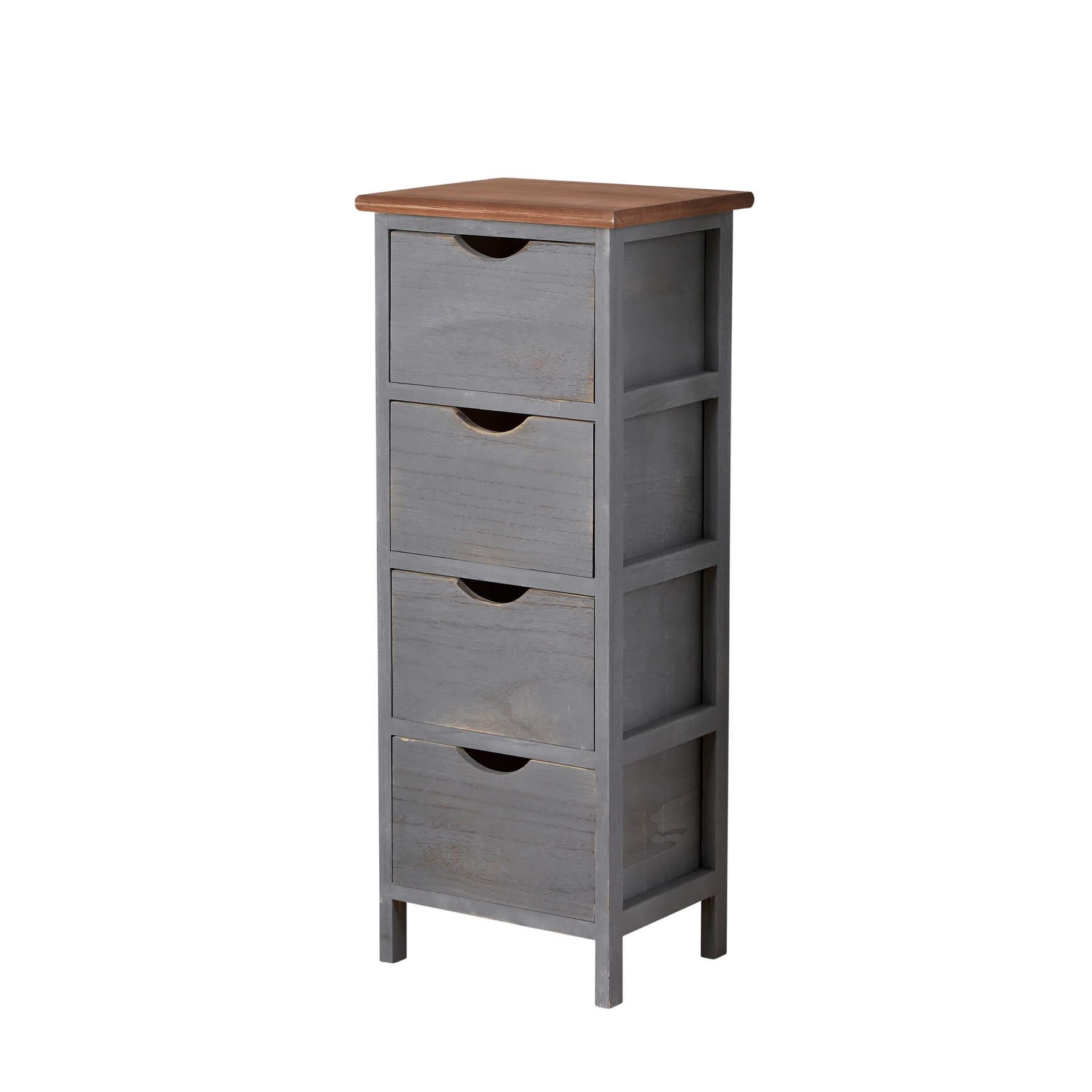 Chest 2/3/4 Drawers Grey Solid Wooden Storage Organiser Rustic Fully Assembled - Picture 24 of 25