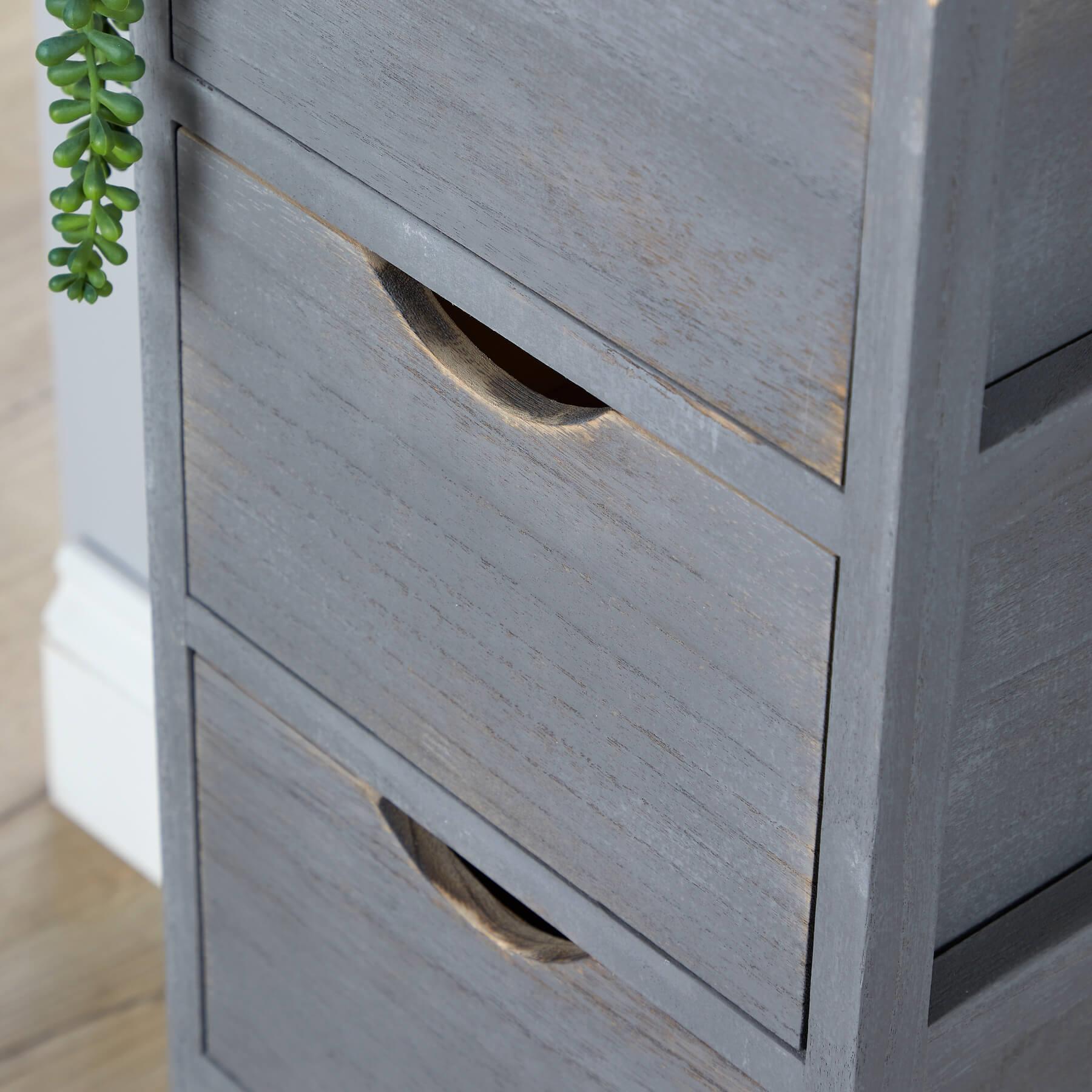 Chest 2/3/4 Drawers Grey Solid Wooden Storage Organiser Rustic Fully Assembled - Picture 22 of 25