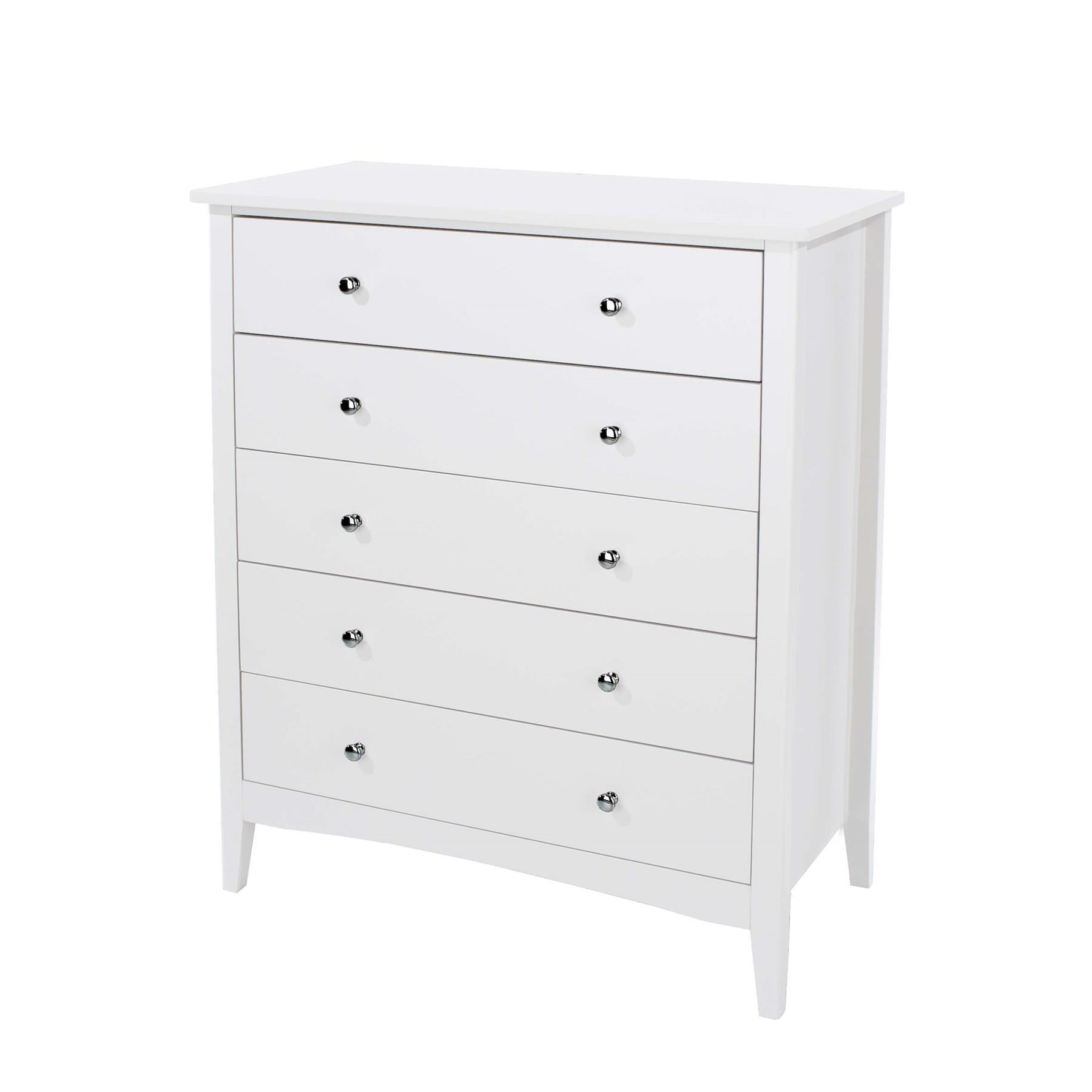 Chest of 4/5 Drawers Bedroom Clothing Storage Unit Metal Handles Runners - Picture 24 of 27