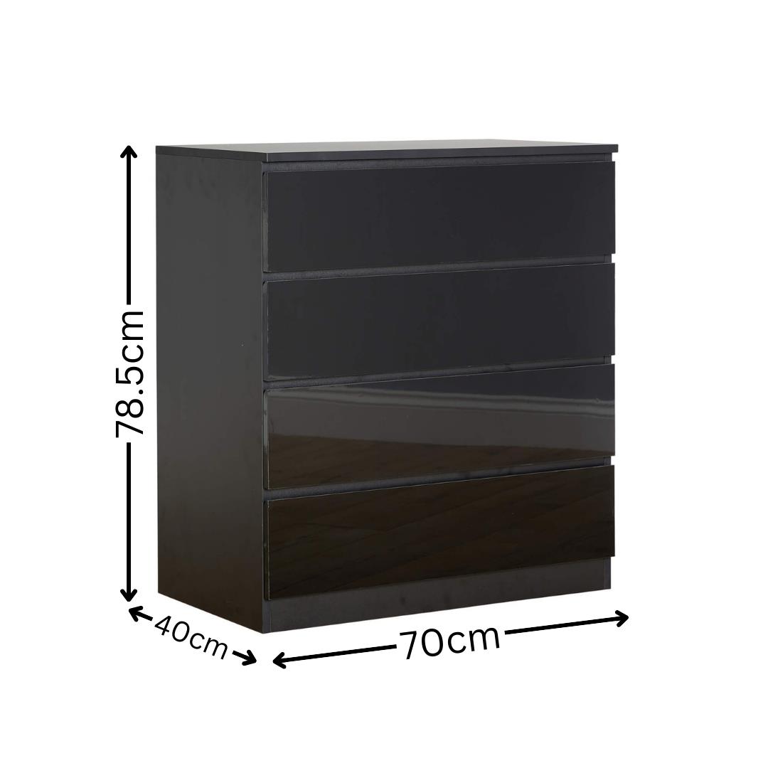 Cómoda 4/6 cajones amplio mueble de dormitorio unidad de almacenamiento organizador moderno - Imagen 8 de 42