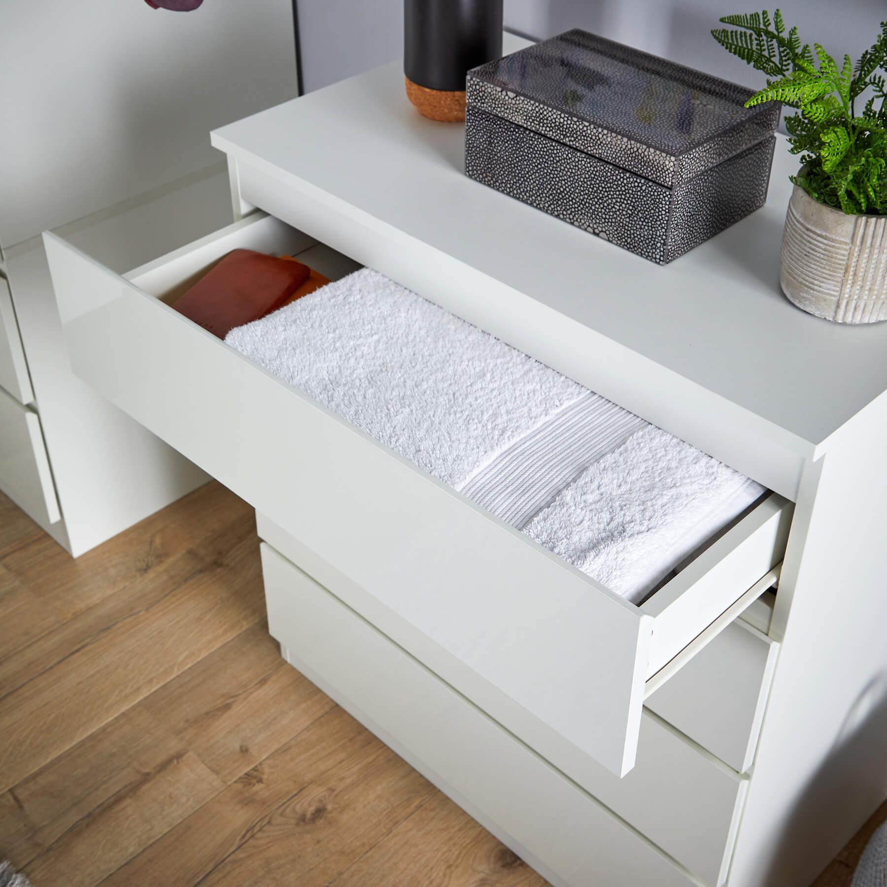 Cómoda 4/6 cajones amplio mueble de dormitorio unidad de almacenamiento organizador moderno - Imagen 33 de 42