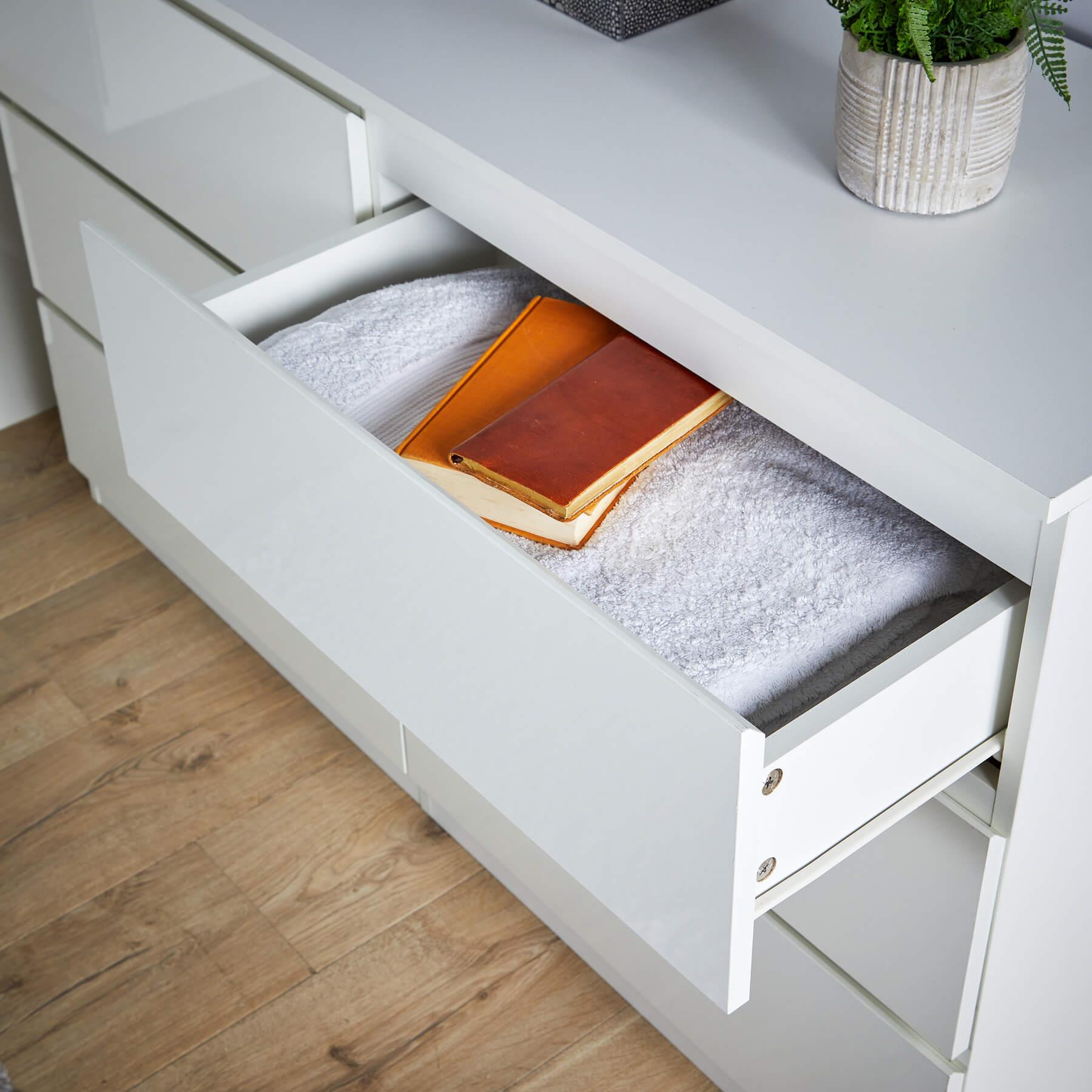 Cómoda 4/6 cajones amplio mueble de dormitorio unidad de almacenamiento organizador moderno - Imagen 40 de 42