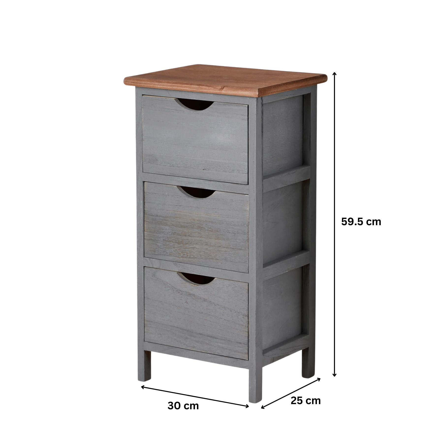 Chest 2/3/4 Drawers Grey Solid Wooden Storage Organiser Rustic Fully Assembled - Picture 17 of 25