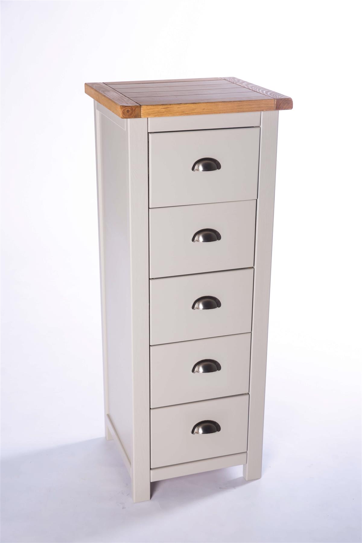Chest of 4/5/6 Drawers Light Grey Bedroom Furniture Storage Cabinet Wooden Unit - Picture 16 of 21