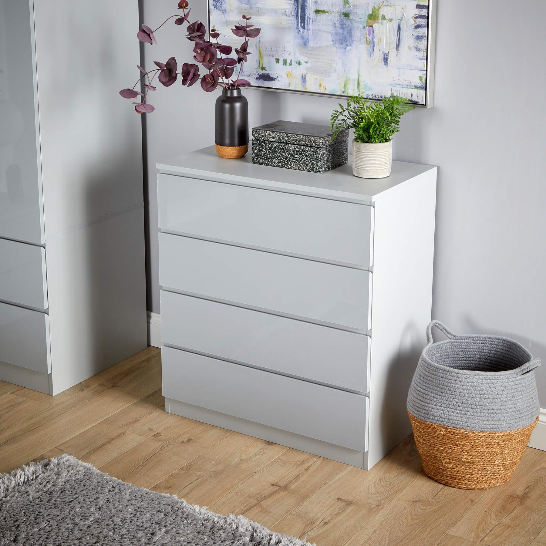 Cómoda 4/6 cajones amplio mueble de dormitorio unidad de almacenamiento organizador moderno - Imagen 16 de 42
