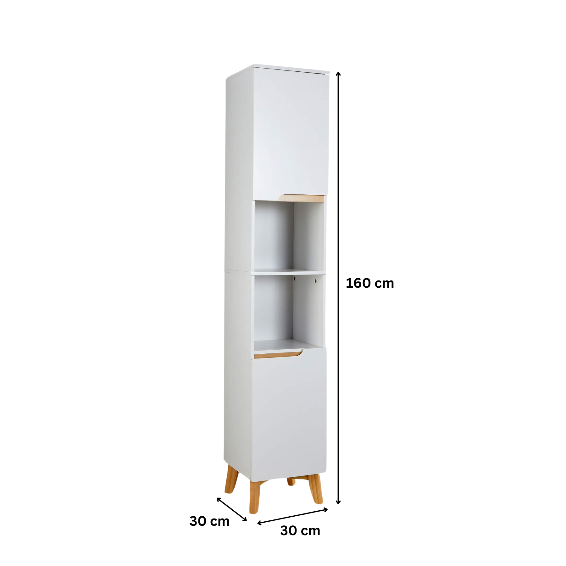 Bathroom Floor Cabinet 1 / 2 Doors Storage Unit Vanity Organiser Furniture White - Picture 17 of 17