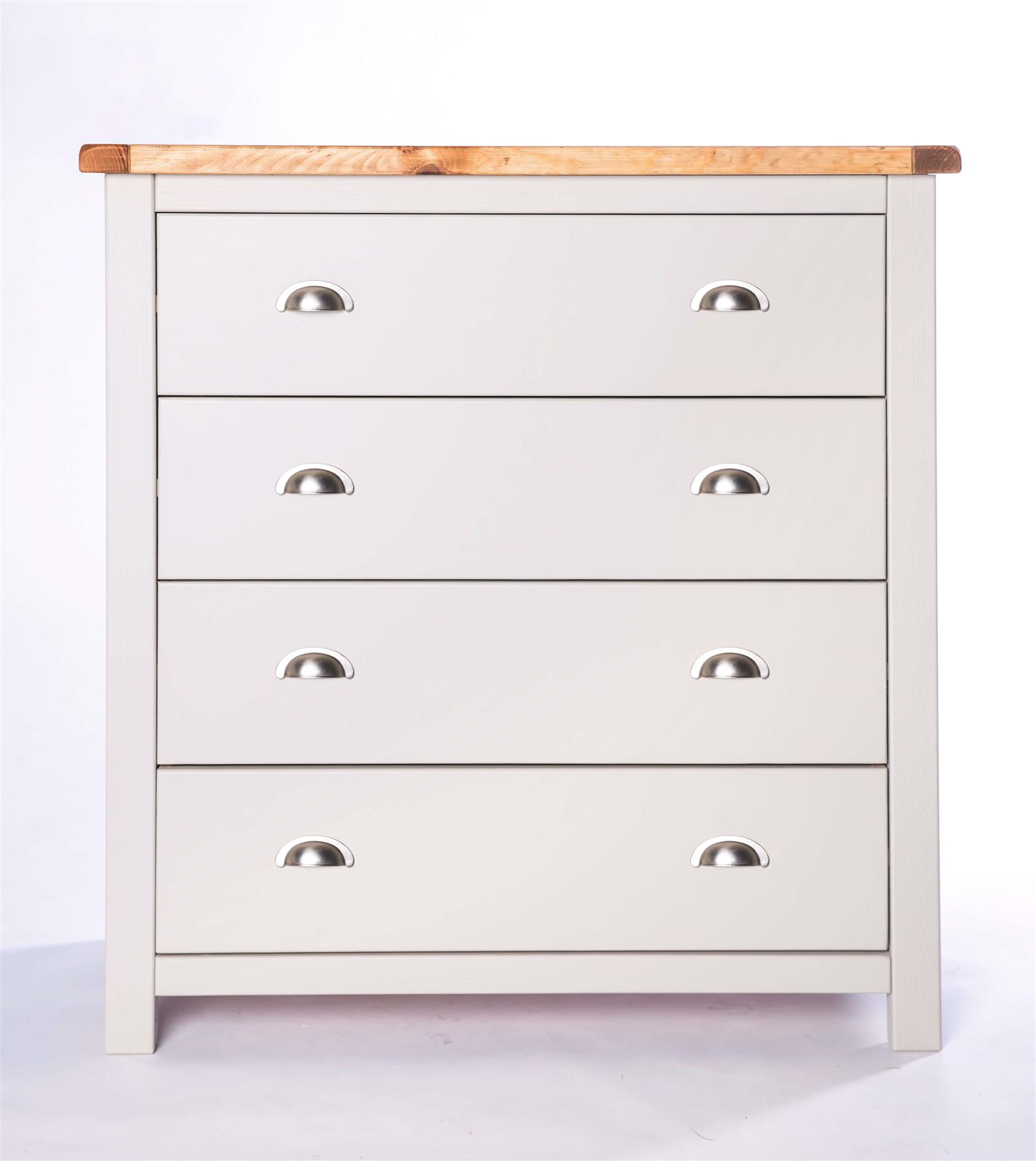 Chest of 4/5/6 Drawers Light Grey Bedroom Furniture Storage Cabinet Wooden Unit - Picture 6 of 21