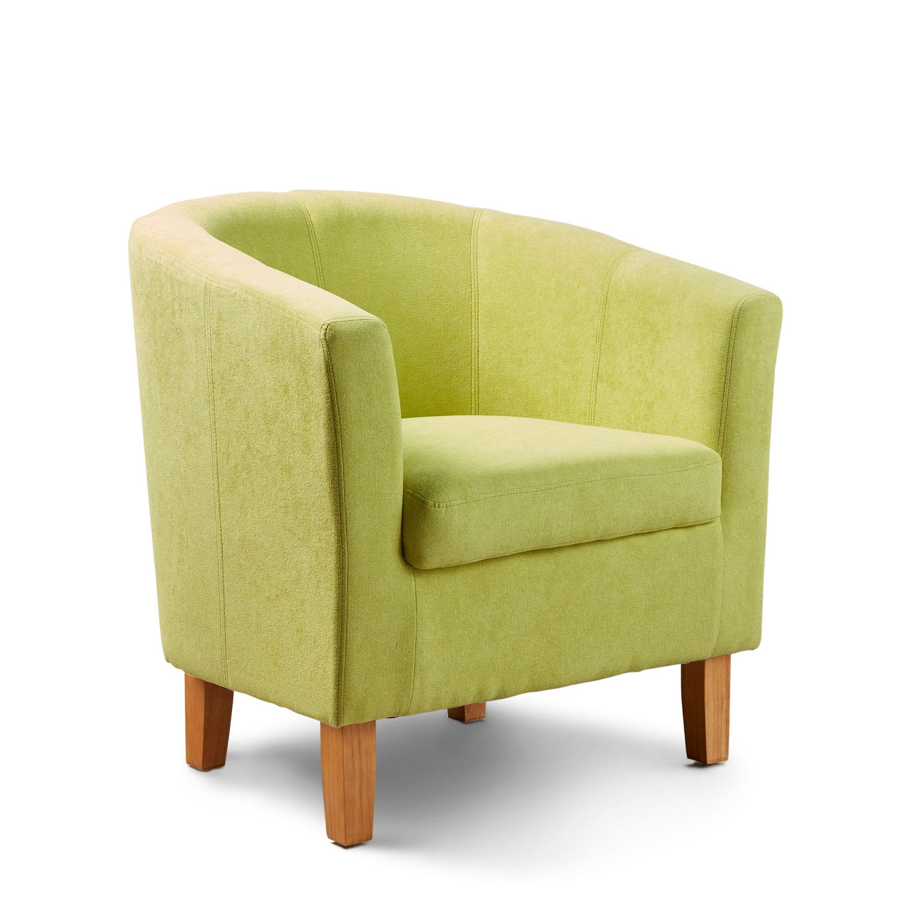 Fabric Tub Chair Colour Range Wooden Legs Armchair Living Room Modern Office - Picture 18 of 30