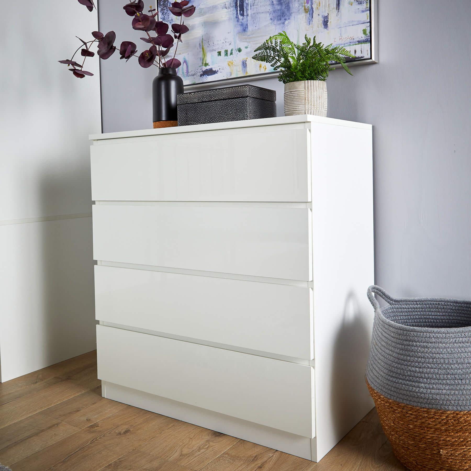 Cómoda 4/6 cajones amplio mueble de dormitorio unidad de almacenamiento organizador moderno - Imagen 31 de 42