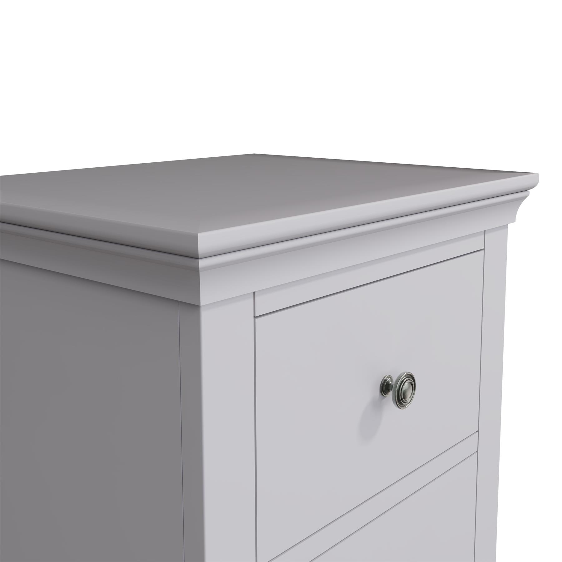Nachttisch 2 Schubladen Schlafzimmer Storge Möbel montiert massiv Eiche Furnier Schrank - Bild 8 von 15
