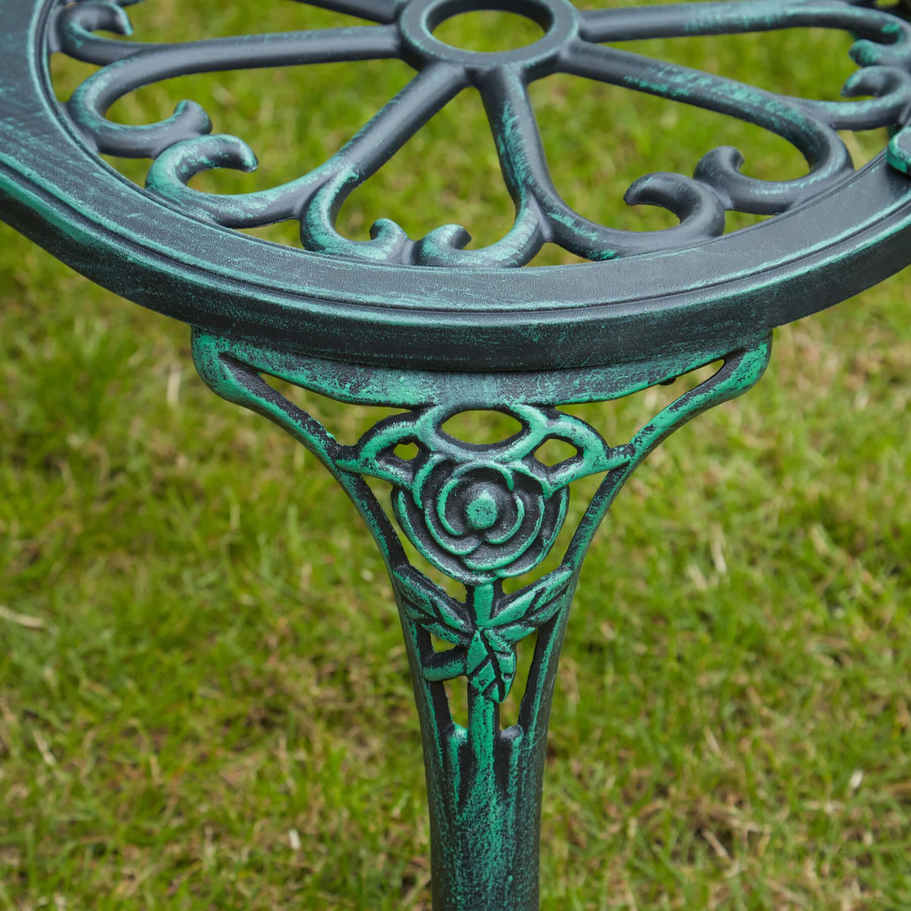 Cast Aluminium Garden Bench Metal Frame 2 Seater Patio Furniture Outdoor Seating - Picture 5 of 29