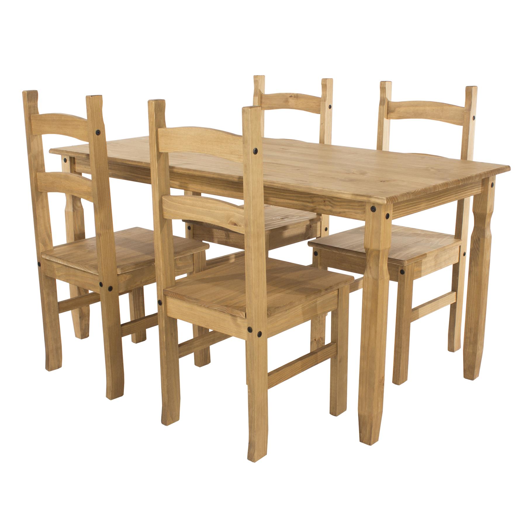 Dining Table 2/4 Chairs Kitchen Room Furniture Solid Wood Traditional Seating - Picture 2 of 2