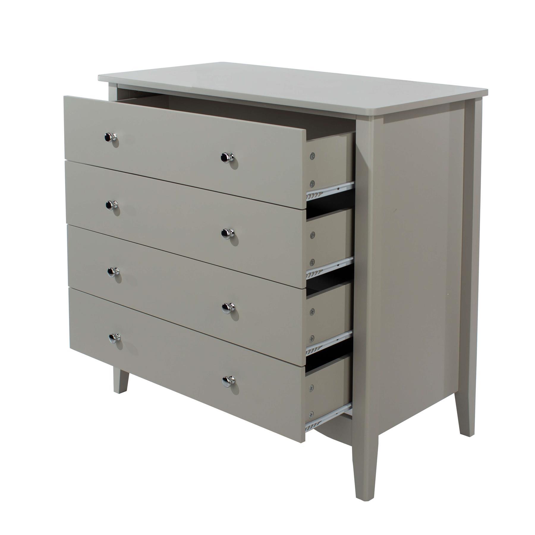 Chest of 4/5 Drawers Bedroom Clothing Storage Unit Metal Handles Runners - Picture 14 of 27