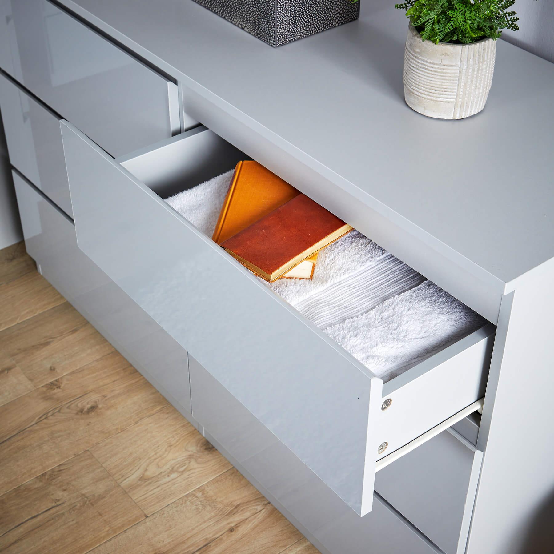 Cómoda 4/6 cajones amplio mueble de dormitorio unidad de almacenamiento organizador moderno - Imagen 26 de 42