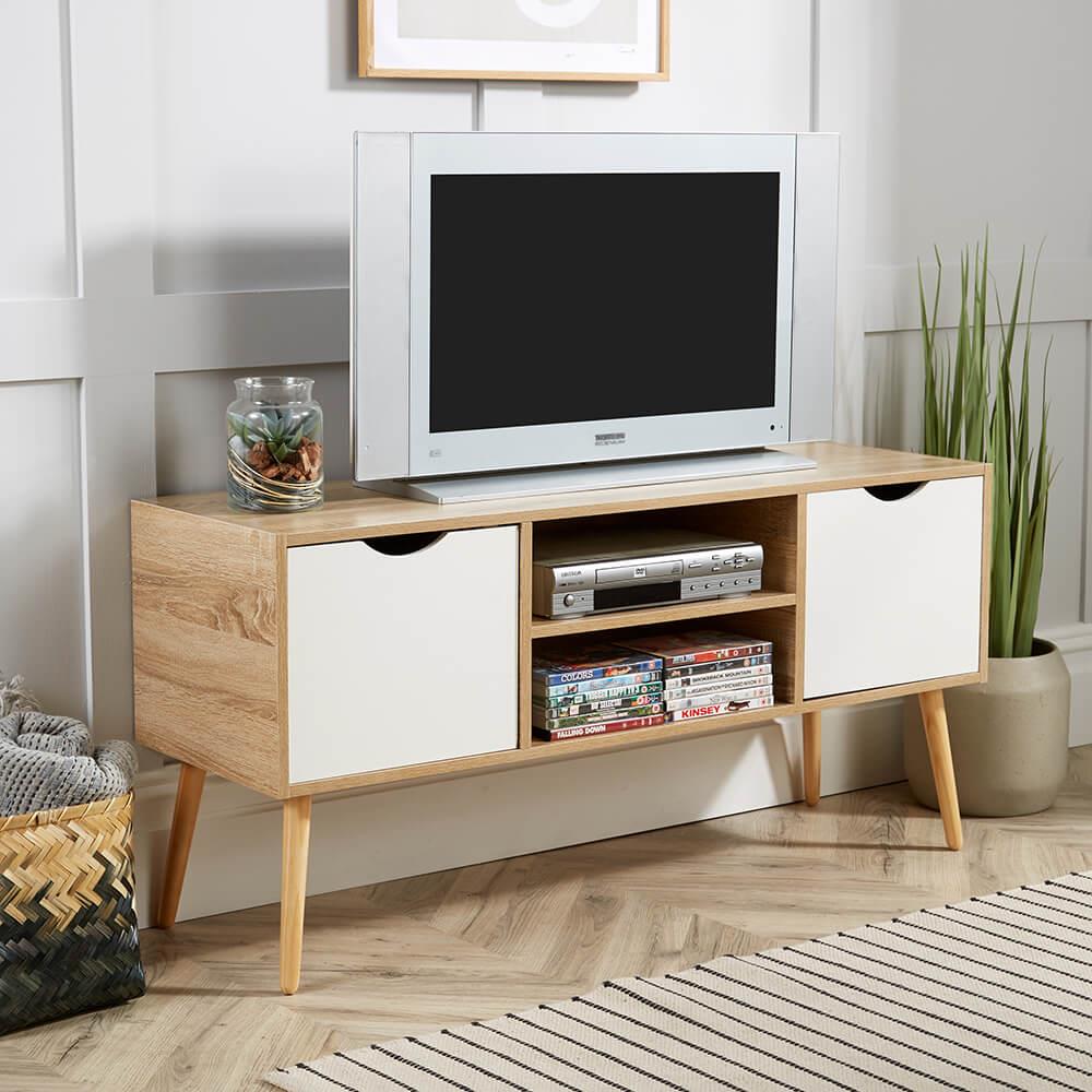 Oak White Sideboard Chest Drawers TV Stand Bedside Living Room Boden Furniture - Picture 11 of 56