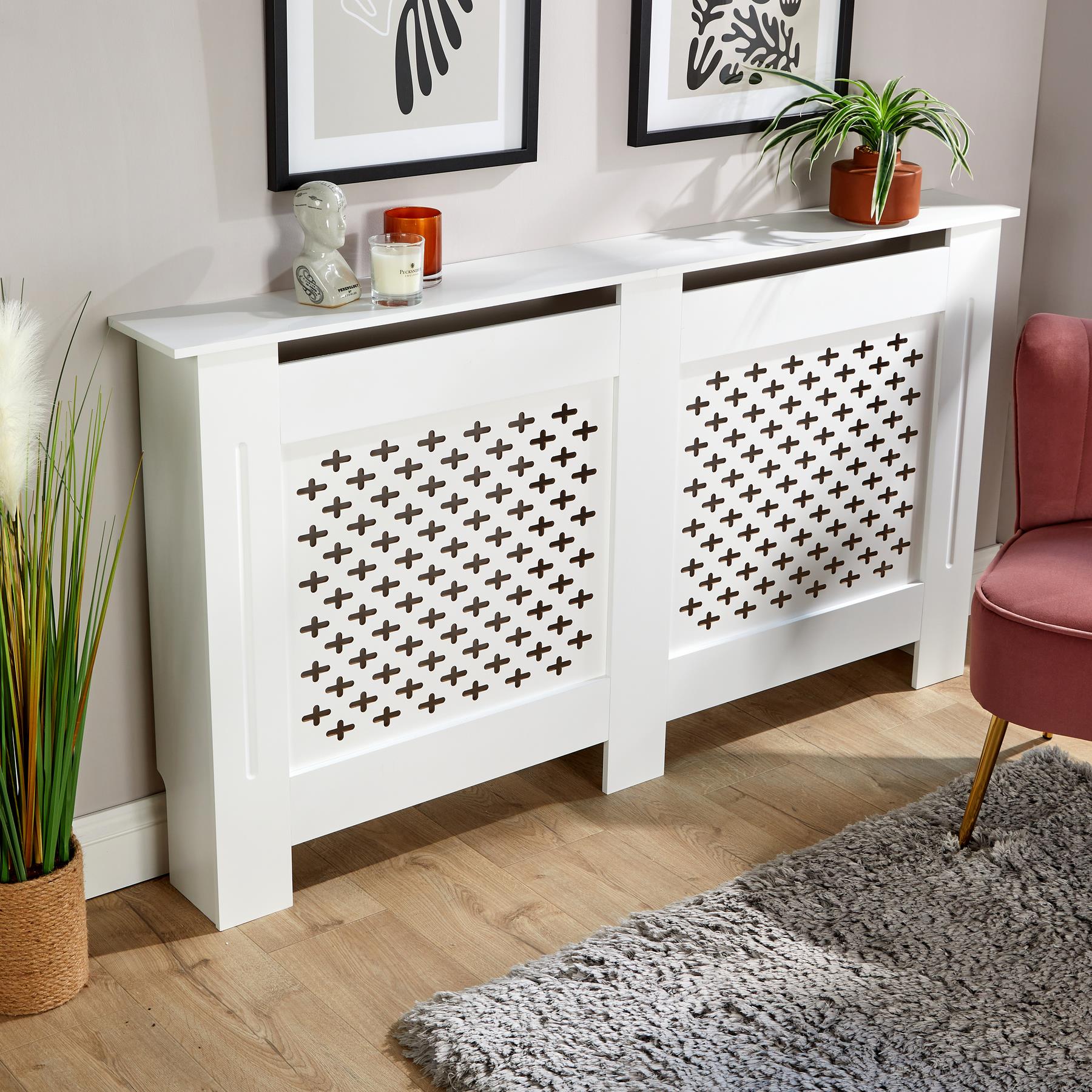Large Radiator Cover MDF Wooden Home Decorative Modern Furniture Design - Picture 11 of 16