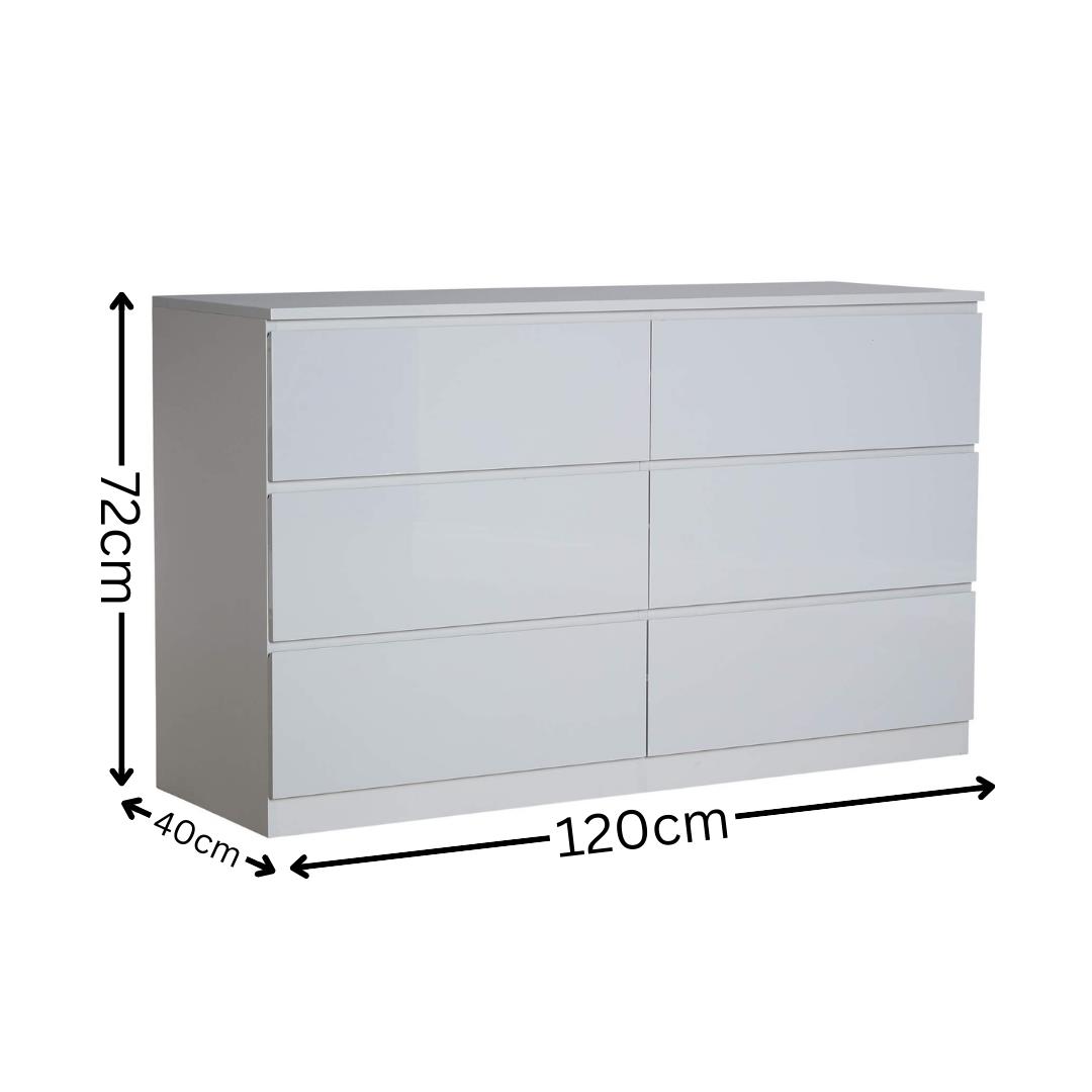 Cómoda 4/6 cajones amplio mueble de dormitorio unidad de almacenamiento organizador moderno - Imagen 28 de 42