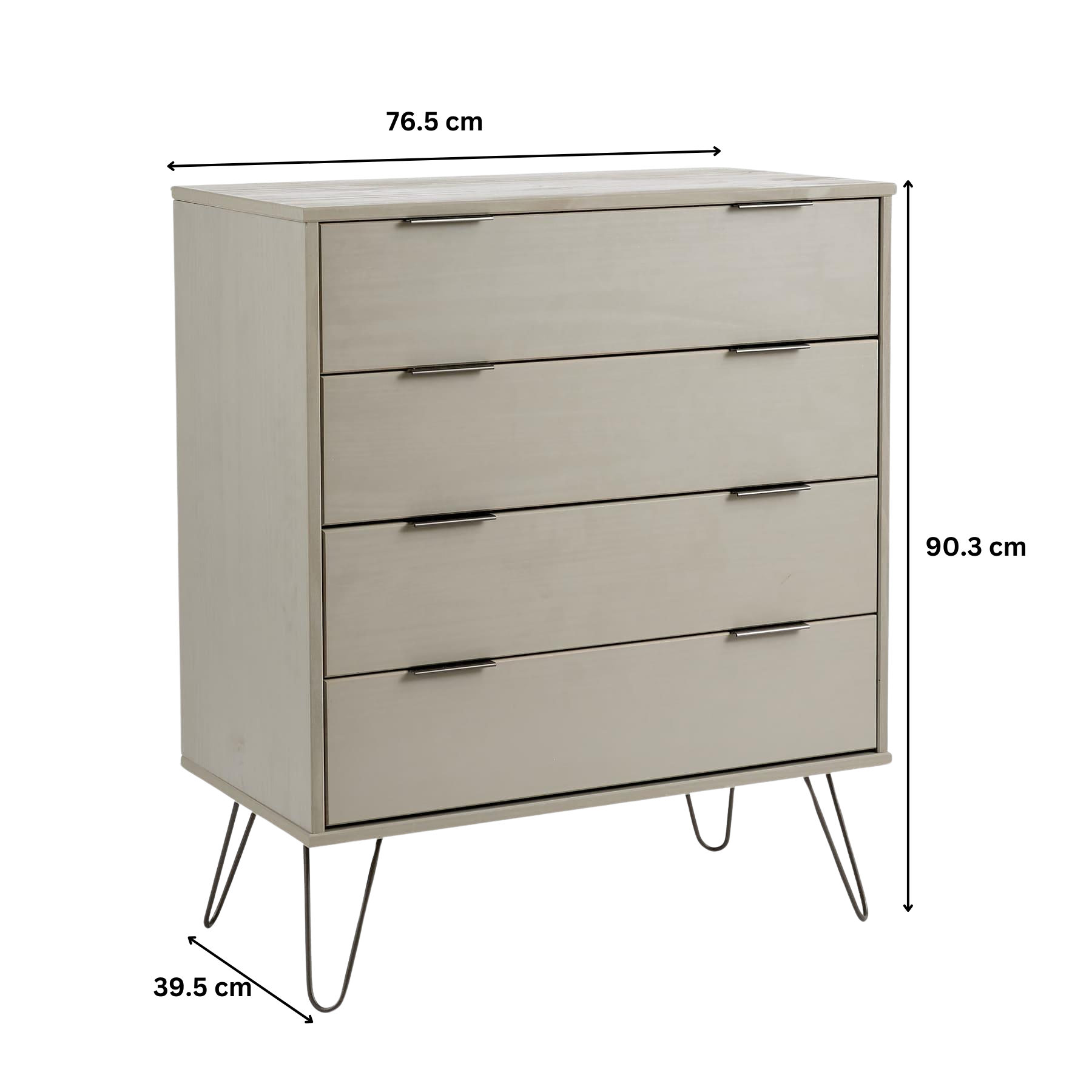 Chest of 4/6 Drawers Grey Clothing Cabinet Storage Organiser Bedroom Furniture - Picture 9 of 18