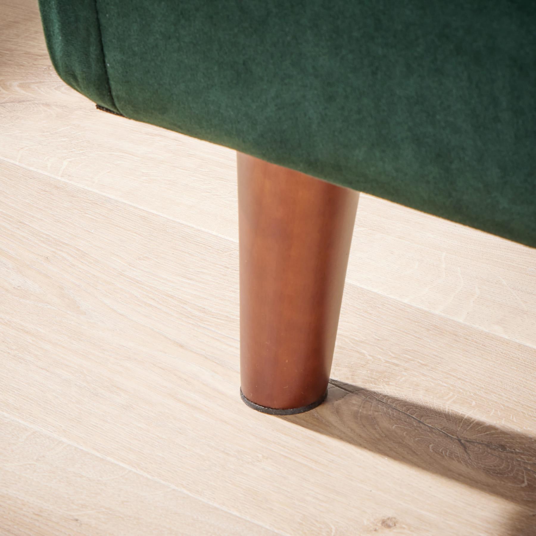 Single or Double Sofa Bed Folding Chair Velvet Wooden Legs Two Pillow Furniture - Produktbild 5