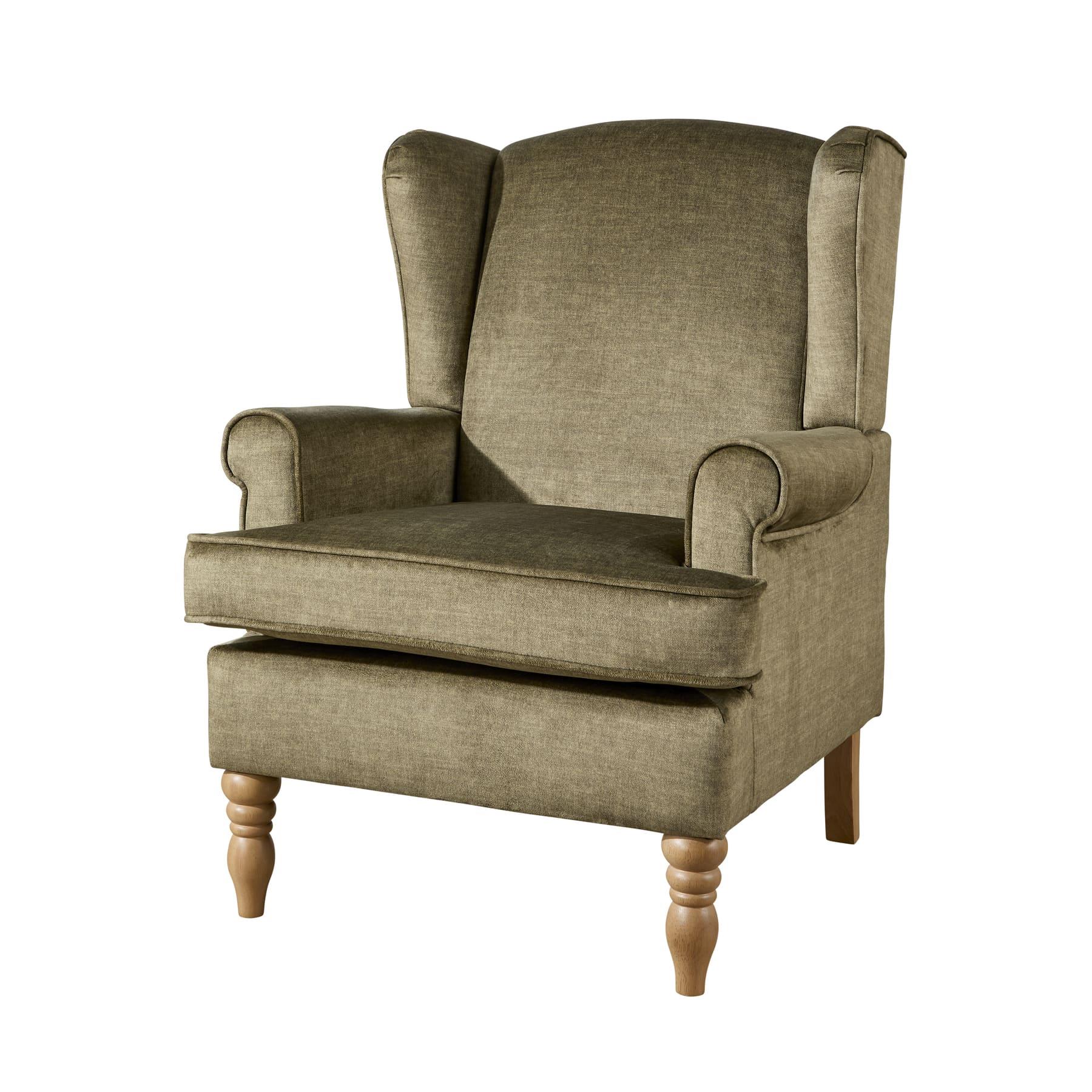 Helena Wingback Armchair Modern Accent Chair Occasional Sofa Seating Wooden Legs - Picture 15 of 29