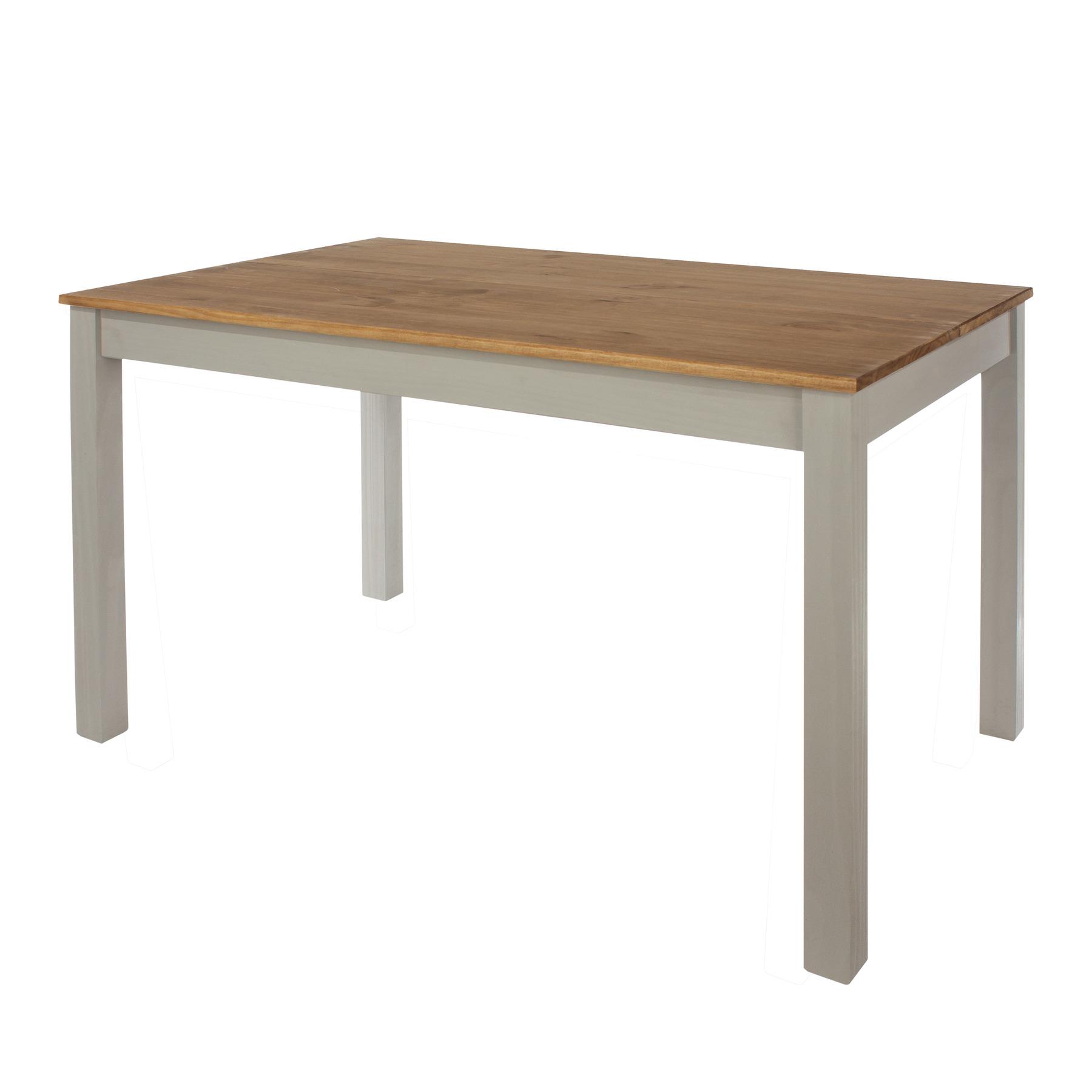 Dining Table 120cm/150cm Solid Pine Grey Wooden Home Kitchen Furniture Modern - Picture 5 of 7