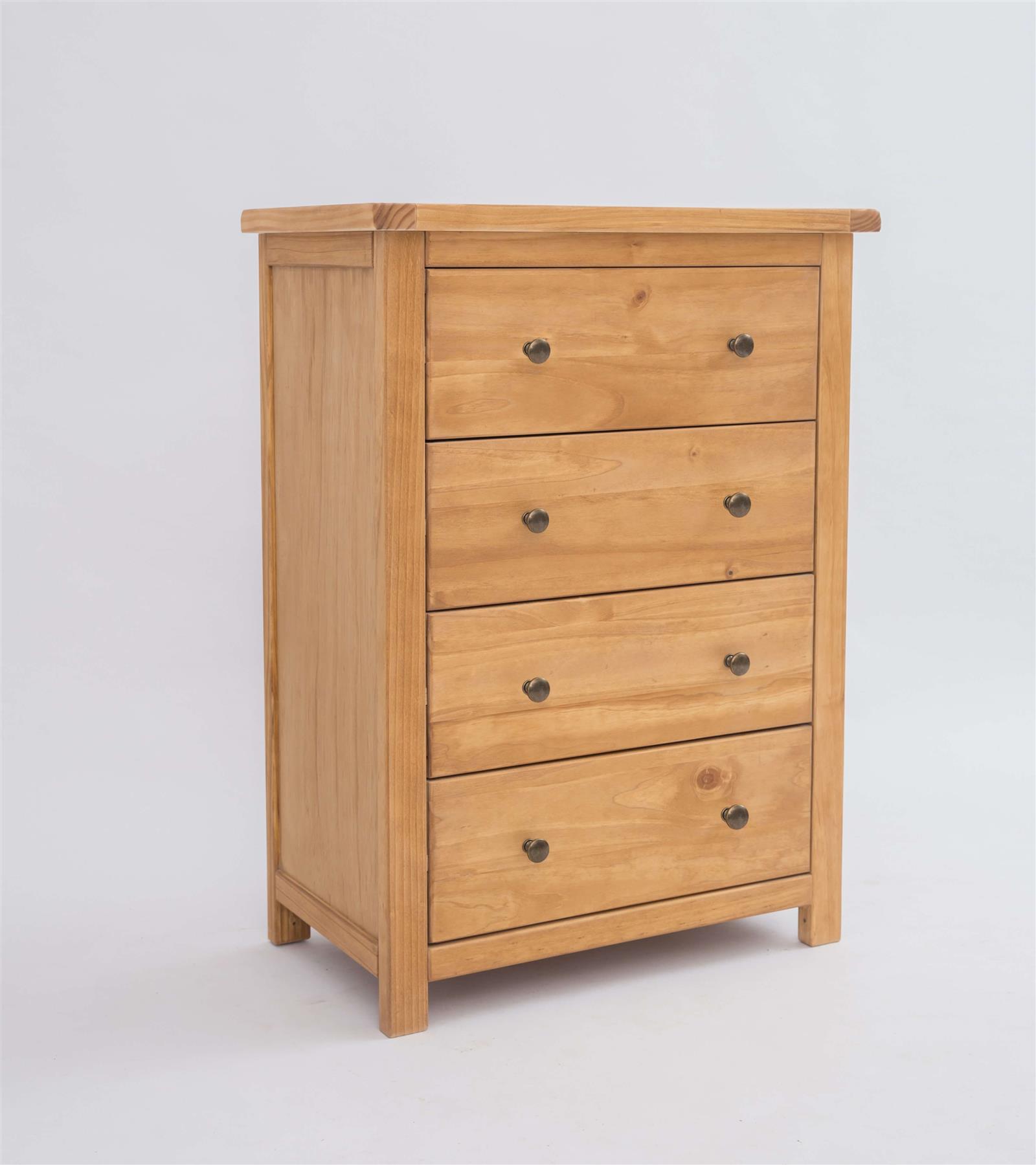 Chest of 4/5/6 Drawers Oak-effect Bedroom Furniture Storage Country Wood Unit - Picture 3 of 46