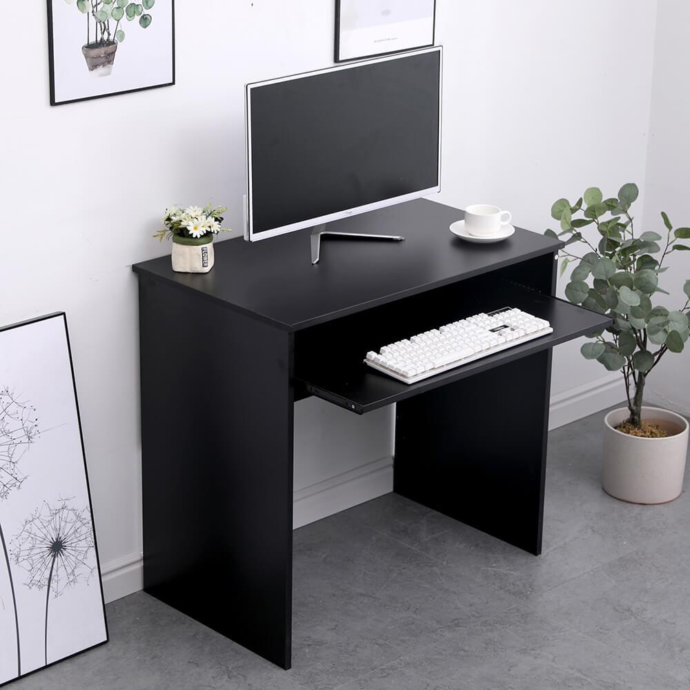 Newport Black Computer Desk PC Laptop Table Home Office Study