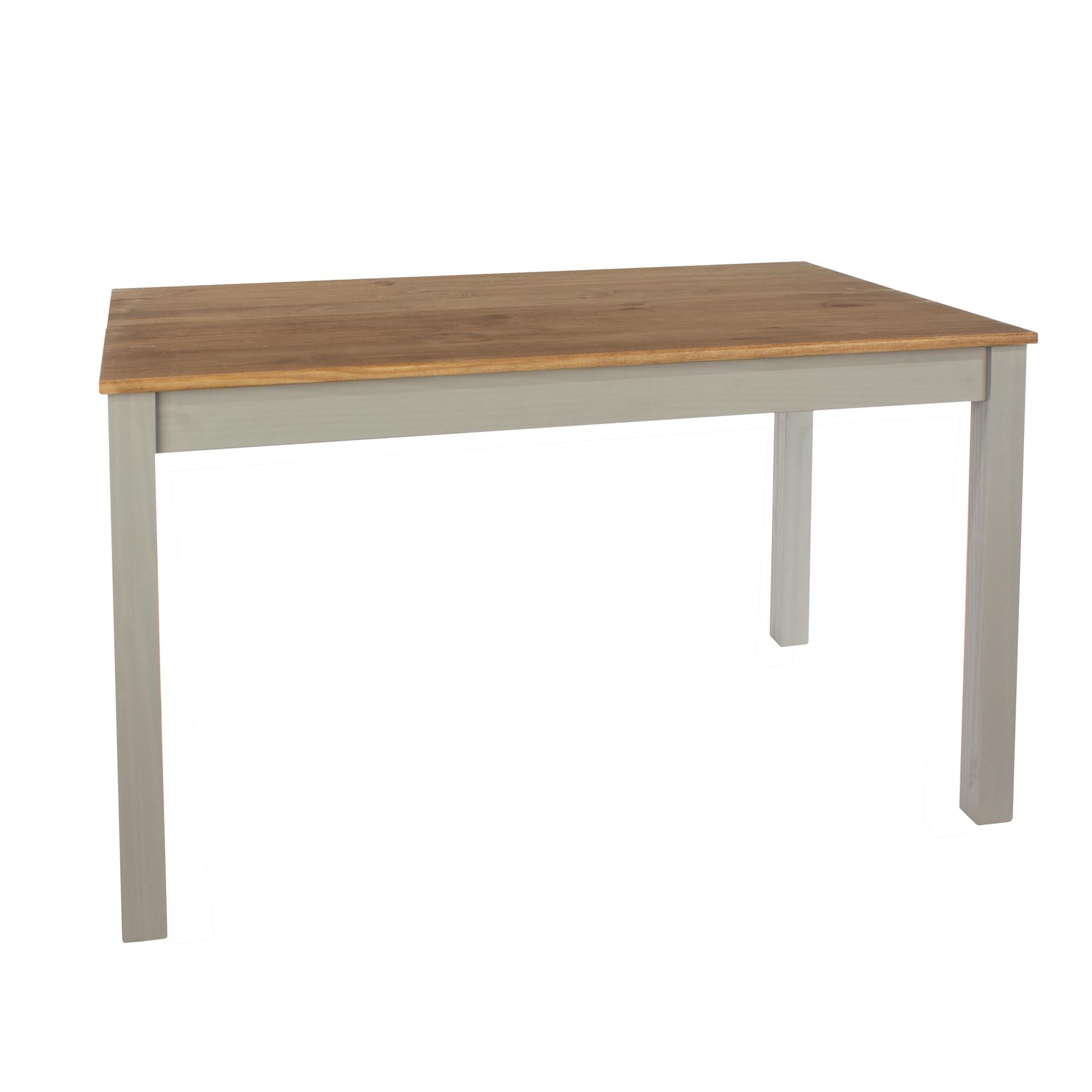 Dining Table 120cm/150cm Solid Pine Grey Wooden Home Kitchen Furniture Modern - Picture 6 of 7
