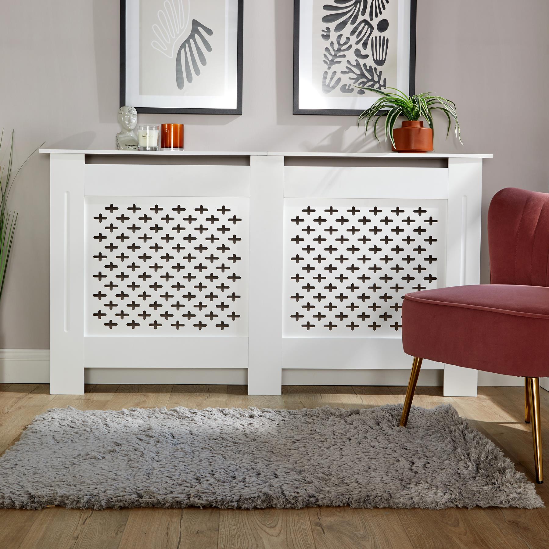 Large Radiator Cover MDF Wooden Home Decorative Modern Furniture Design - Picture 12 of 16