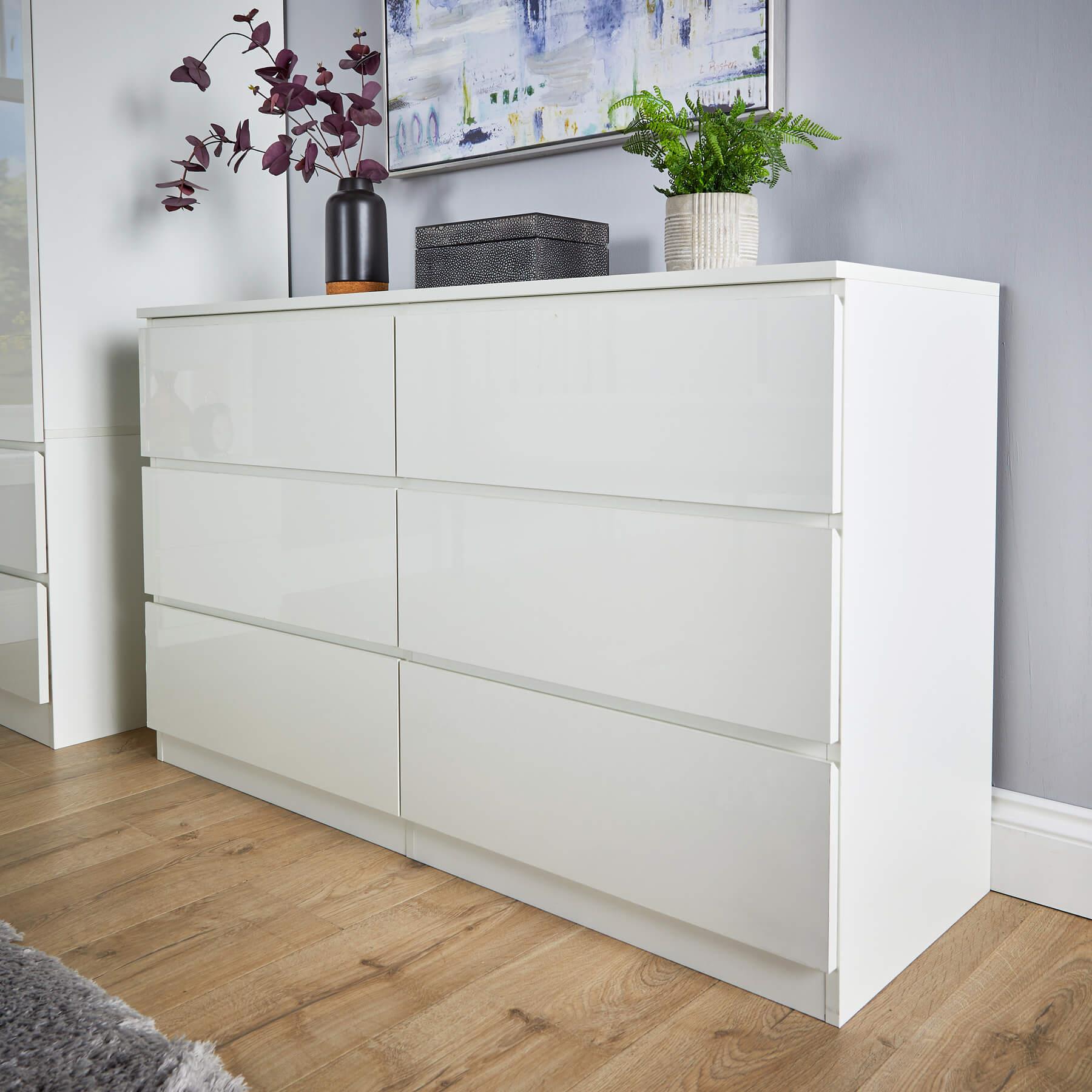 Cómoda 4/6 cajones amplio mueble de dormitorio unidad de almacenamiento organizador moderno - Imagen 38 de 42