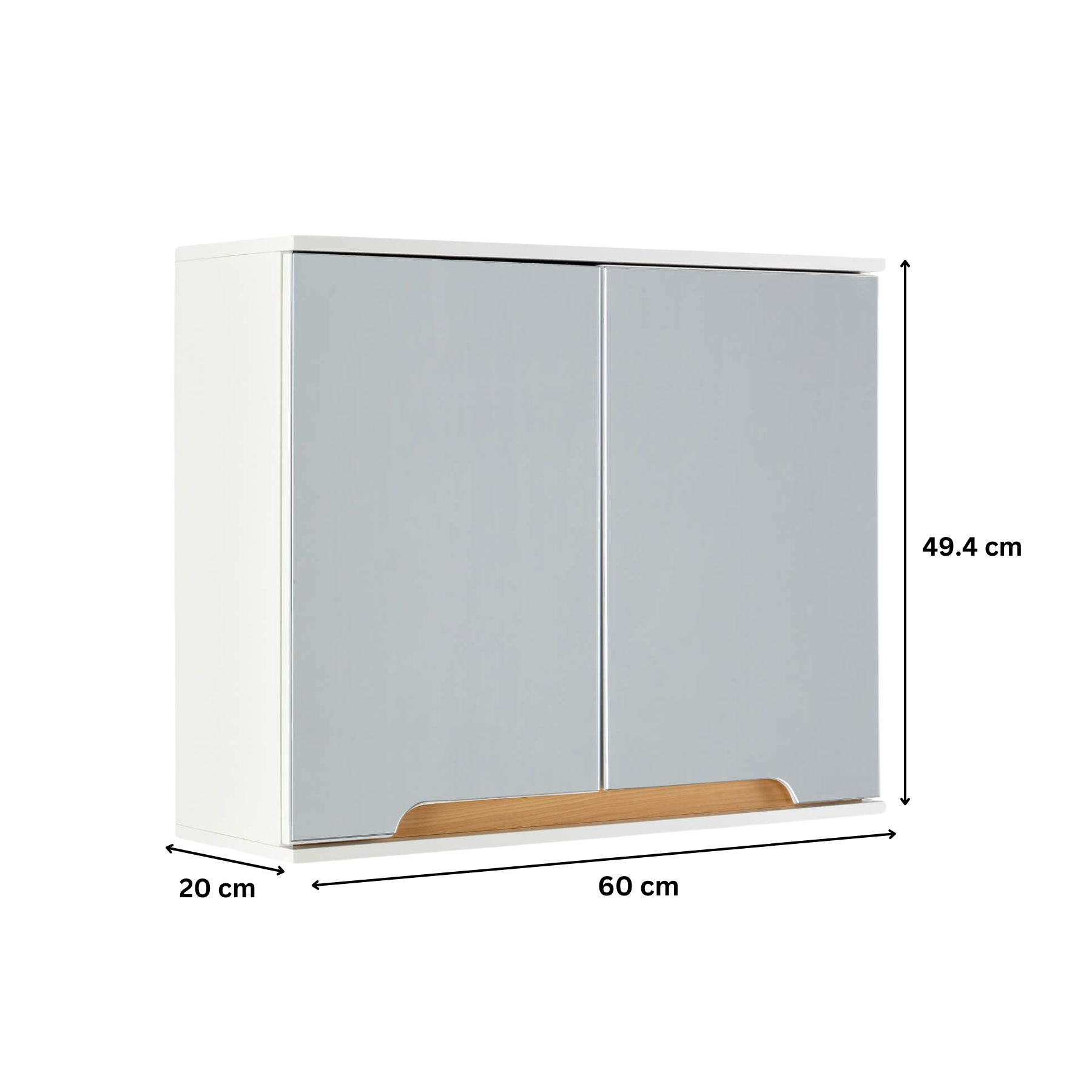 Badschrank Wandmontage Aufbewahrung Regal Organizer Schrank Waschtischunterschrank Weiß - Bild 8 von 16