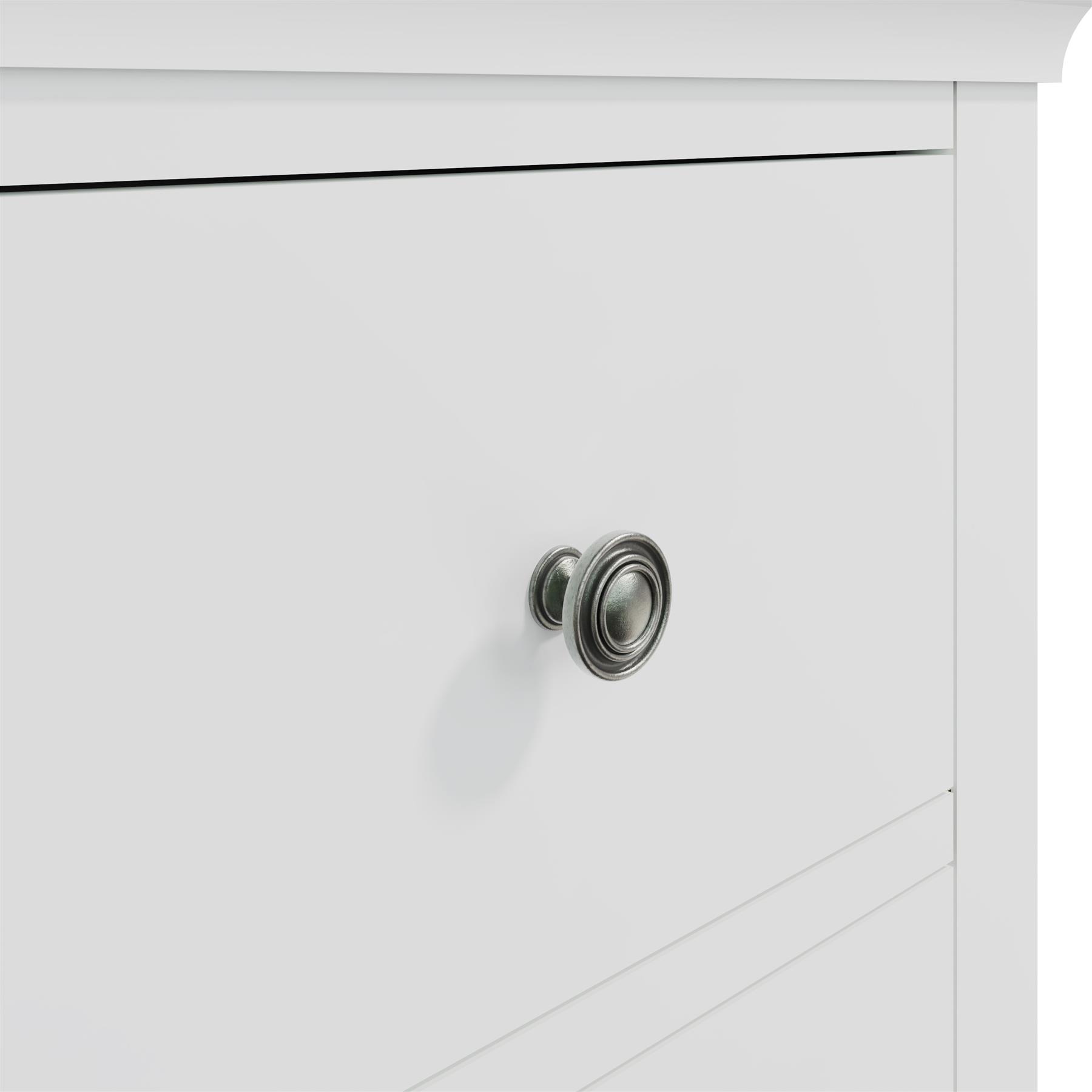 Nachttisch 2 Schubladen Schlafzimmer Storge Möbel montiert massiv Eiche Furnier Schrank - Bild 15 von 15
