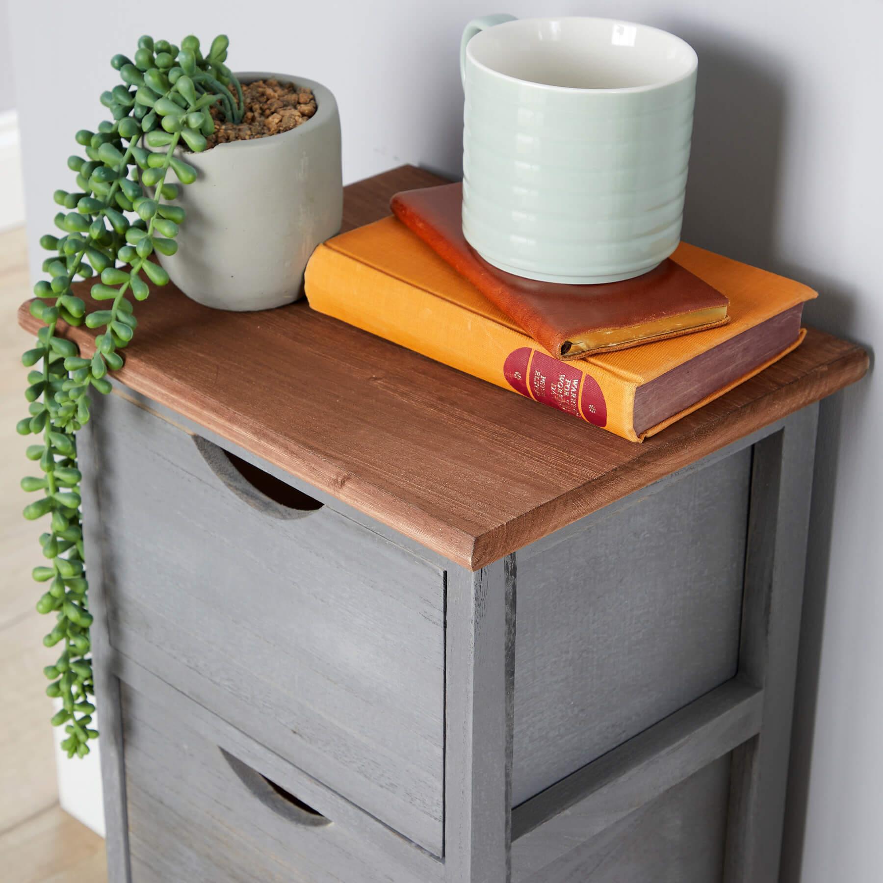 Chest 2/3/4 Drawers Grey Solid Wooden Storage Organiser Rustic Fully Assembled - Picture 13 of 25