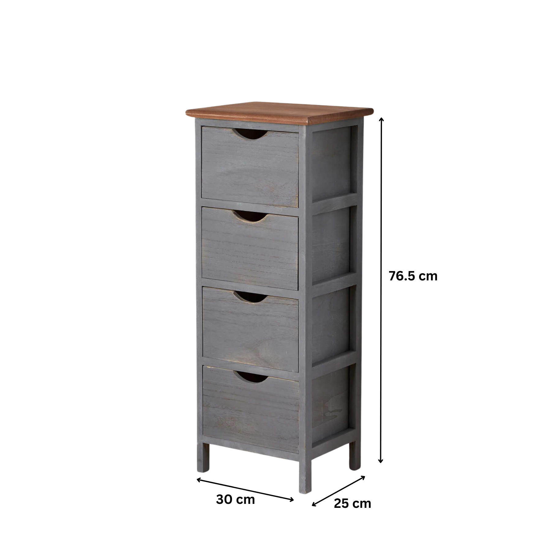 Chest 2/3/4 Drawers Grey Solid Wooden Storage Organiser Rustic Fully Assembled - Picture 25 of 25