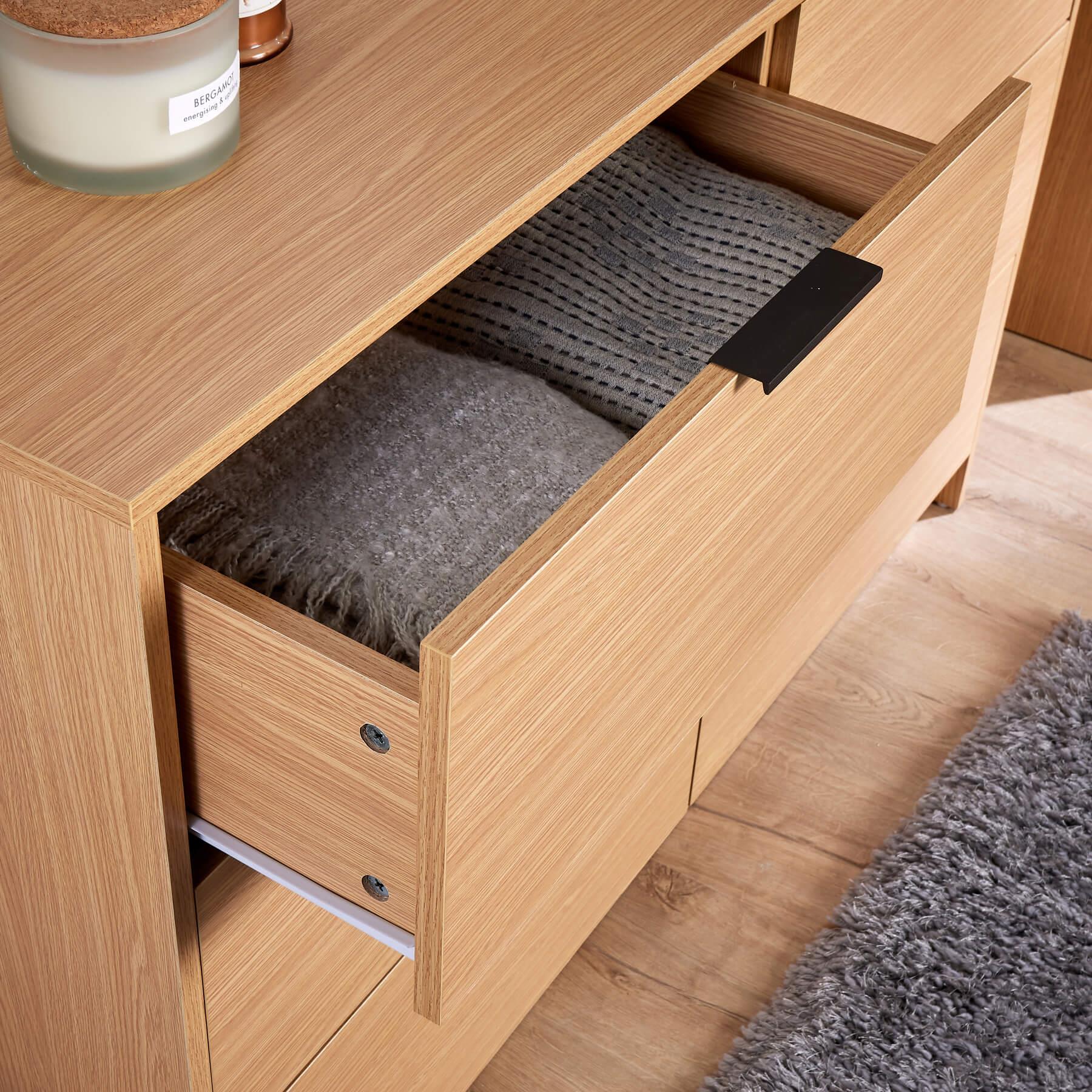 Chest 6 Drawers Bedroom Furniture Clothing Bedside Storage Organiser Wide - Picture 21 of 30