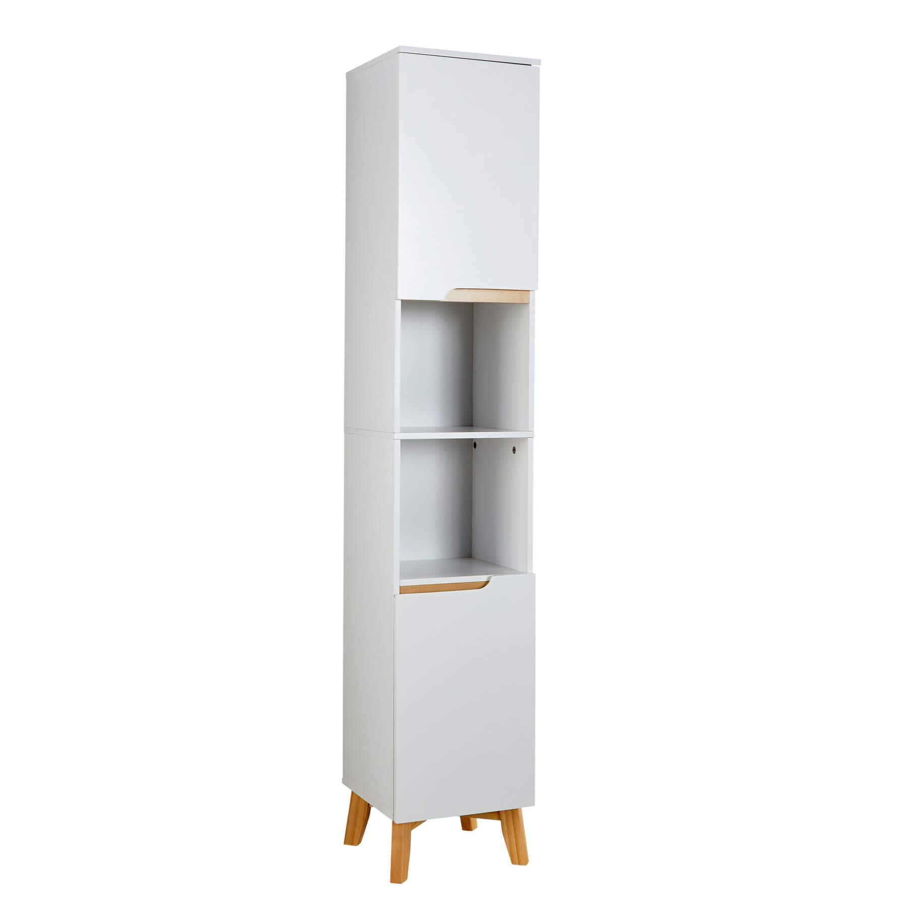 Bathroom Floor Cabinet 1 / 2 Doors Storage Unit Vanity Organiser Furniture White - Picture 16 of 17