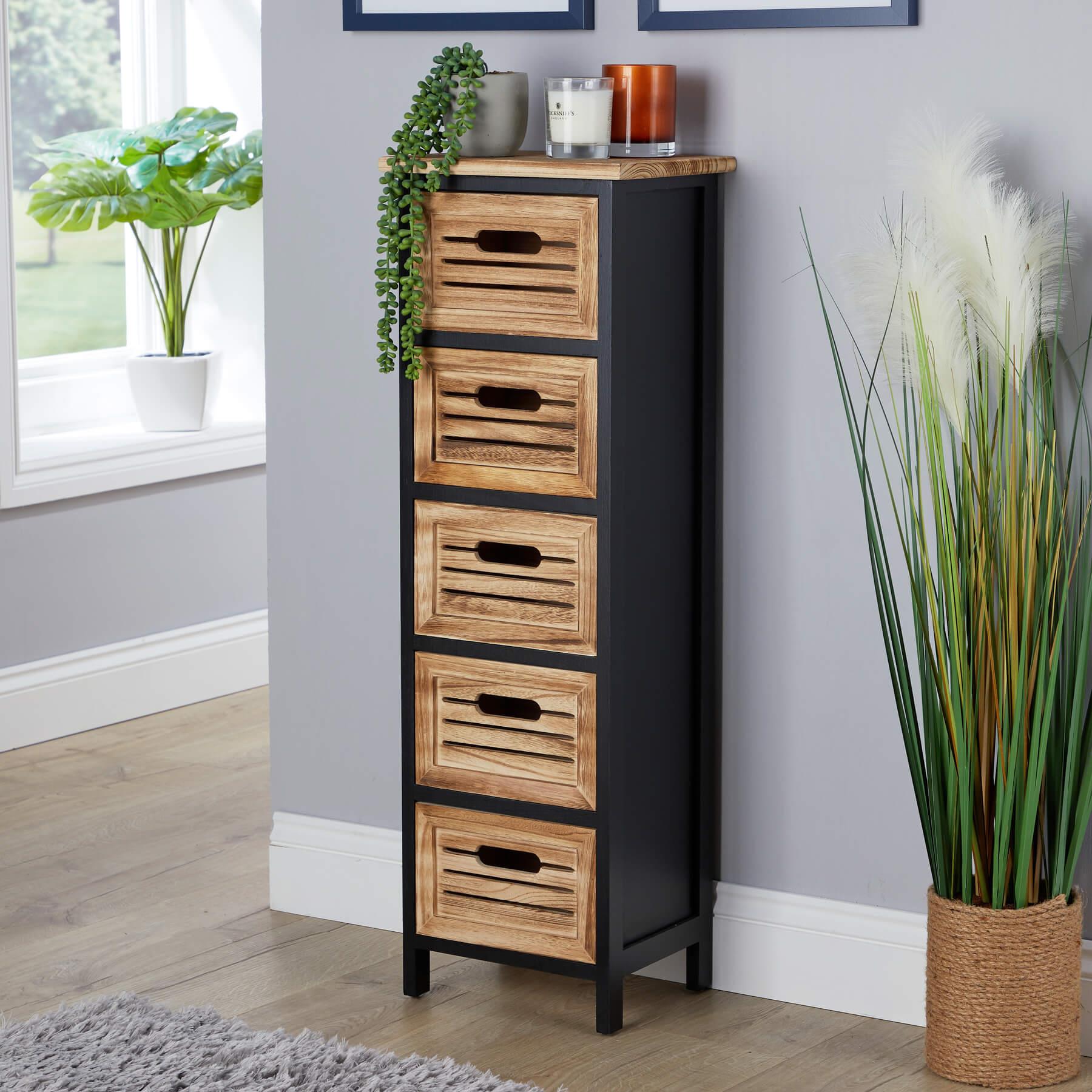 Solid Wooden Storage Chest 3 / 4 / 5 Drawers Organiser Rustic Fully Assembled - Picture 18 of 73