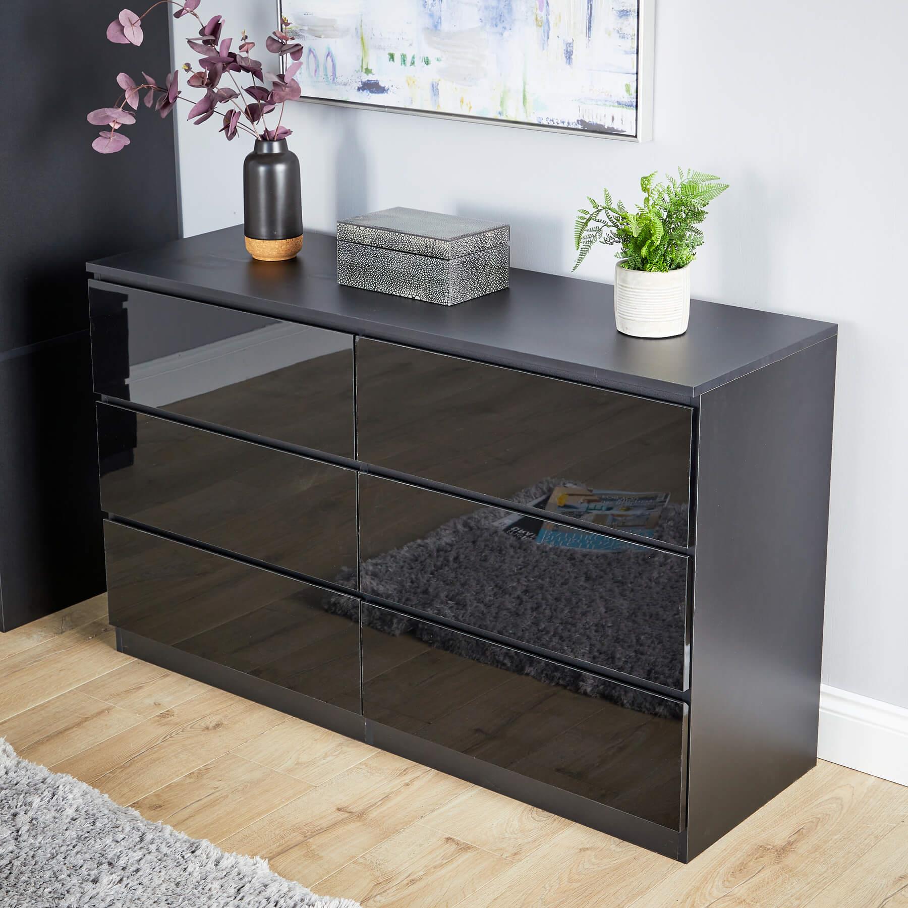 Cómoda 4/6 cajones amplio mueble de dormitorio unidad de almacenamiento organizador moderno - Imagen 10 de 42