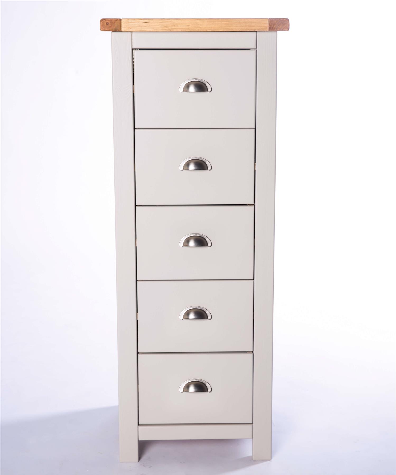 Chest of 4/5/6 Drawers Light Grey Bedroom Furniture Storage Cabinet Wooden Unit - Picture 14 of 21