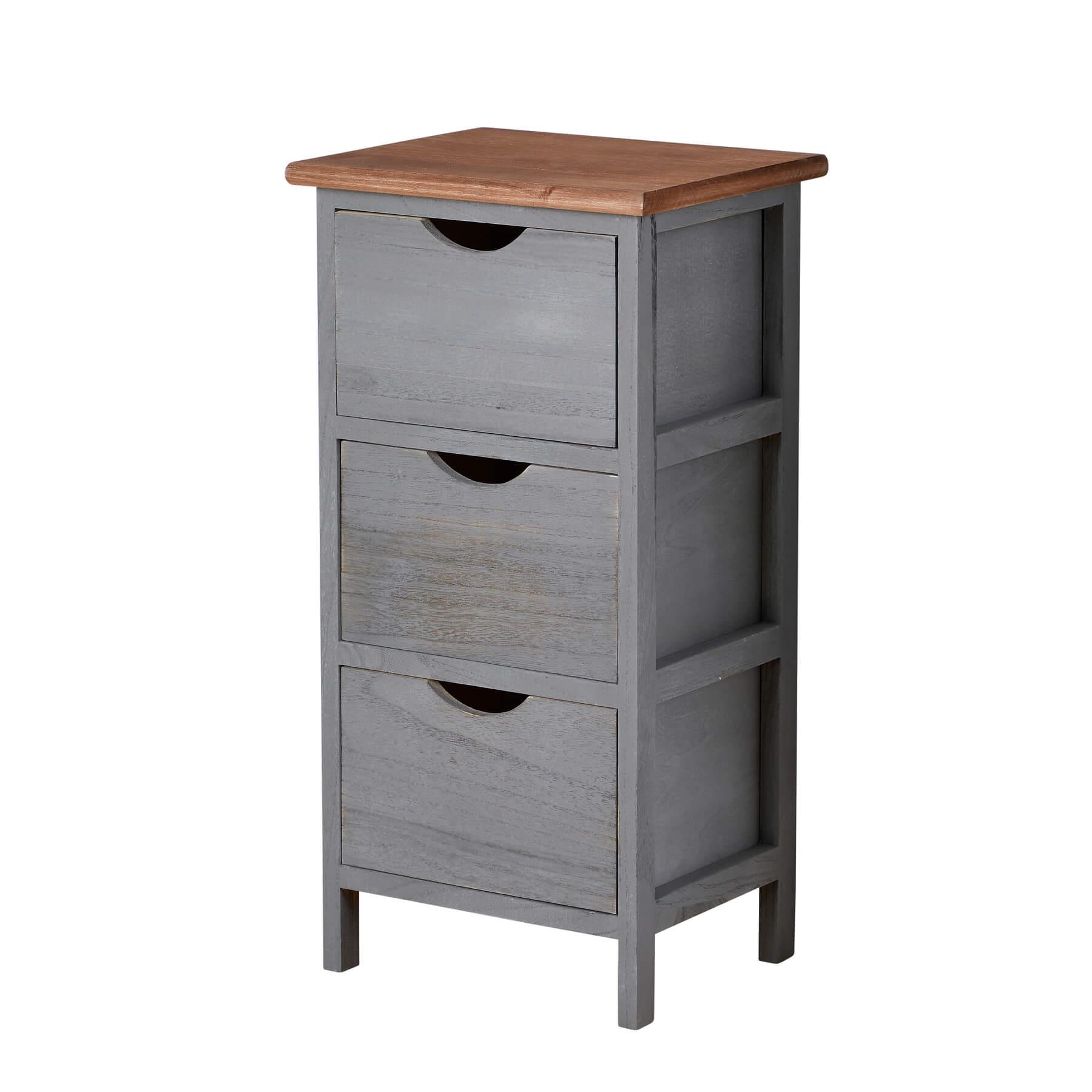 Chest 2/3/4 Drawers Grey Solid Wooden Storage Organiser Rustic Fully Assembled - Picture 16 of 25