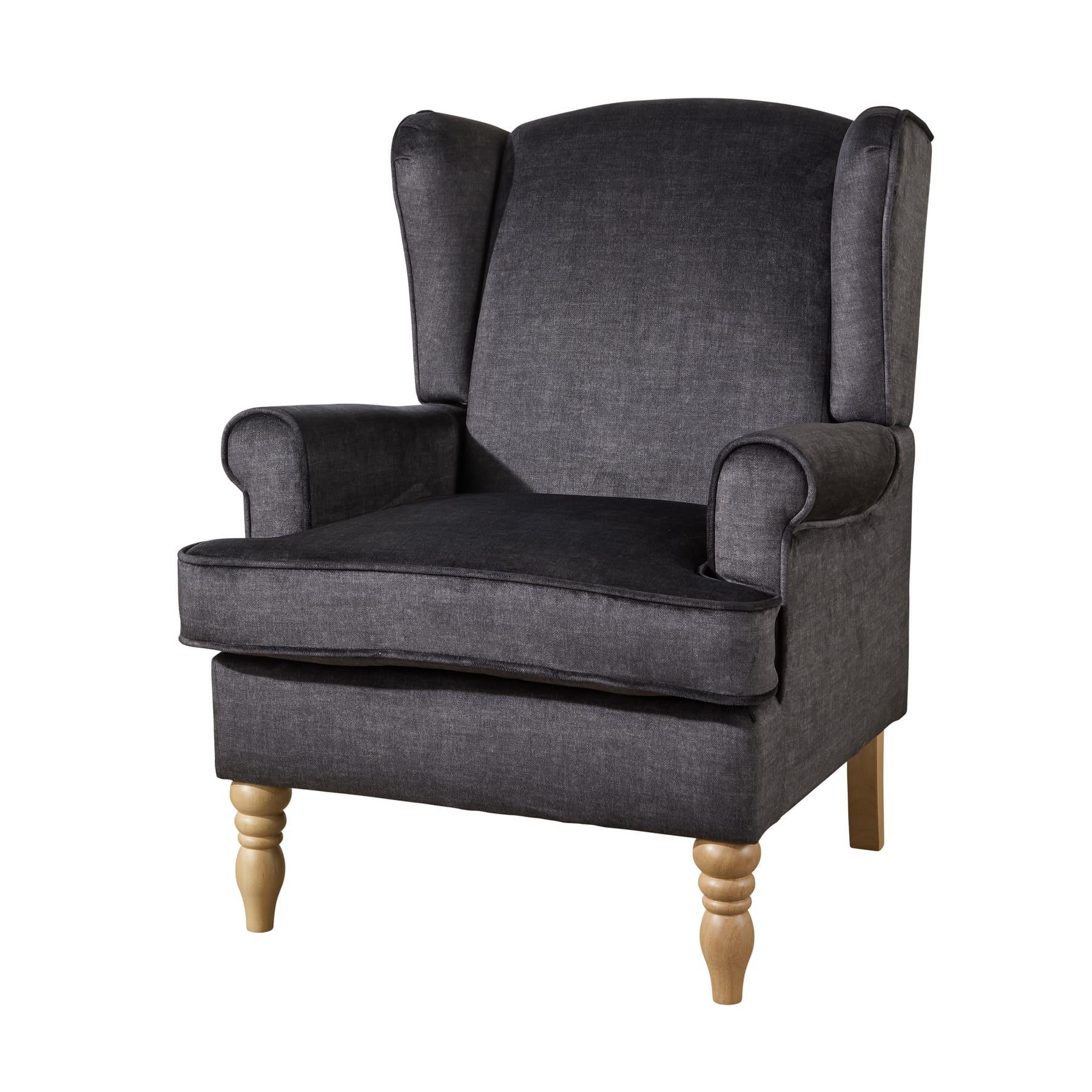 Helena Wingback Armchair Modern Accent Chair Occasional Sofa Seating Wooden Legs - Picture 22 of 29