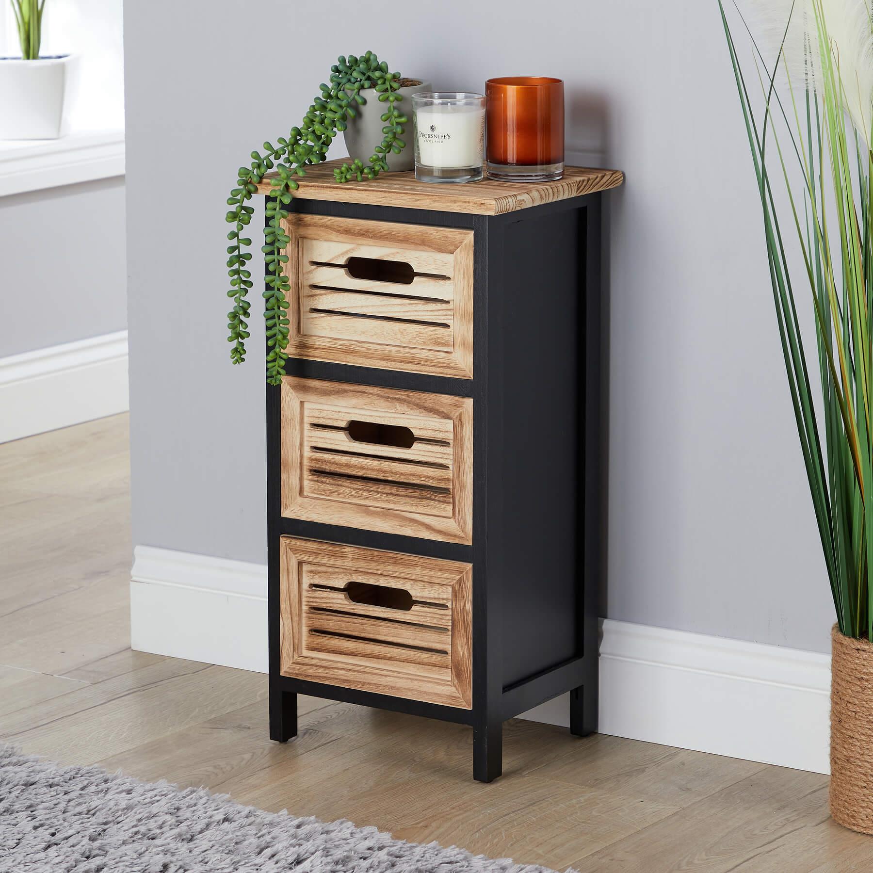 Solid Wooden Storage Chest 3 / 4 / 5 Drawers Organiser Rustic Fully Assembled - Picture 2 of 73