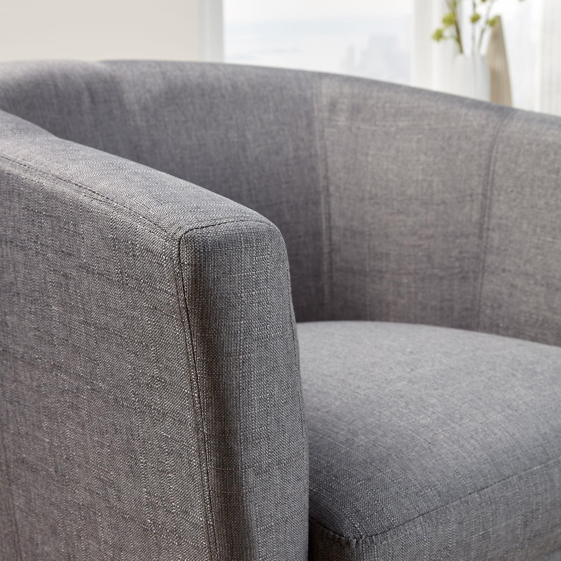 Fabric Tub Chair Colour Range Wooden Legs Armchair Living Room Modern Office - Picture 20 of 30
