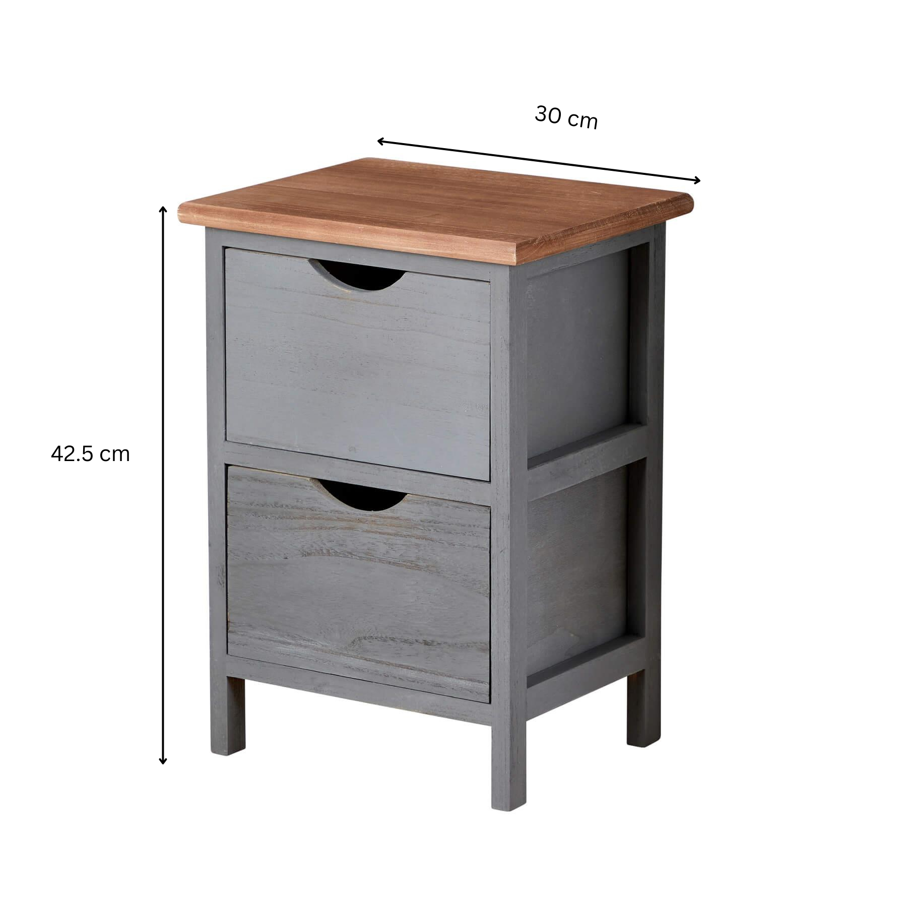 Chest 2/3/4 Drawers Grey Solid Wooden Storage Organiser Rustic Fully Assembled - Picture 9 of 25