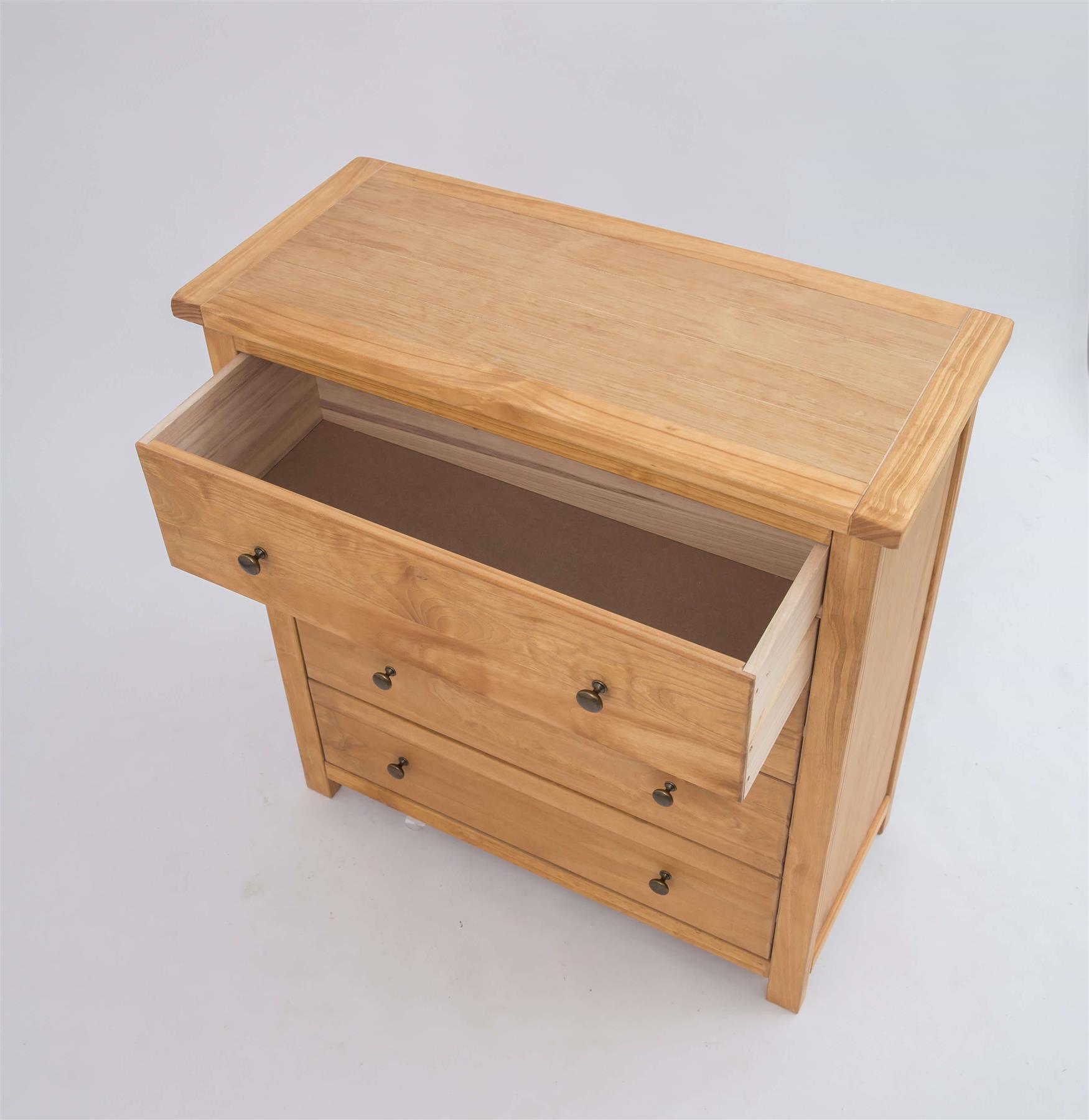 Chest of 4/5/6 Drawers Oak-effect Bedroom Furniture Storage Country Wood Unit - Picture 14 of 46
